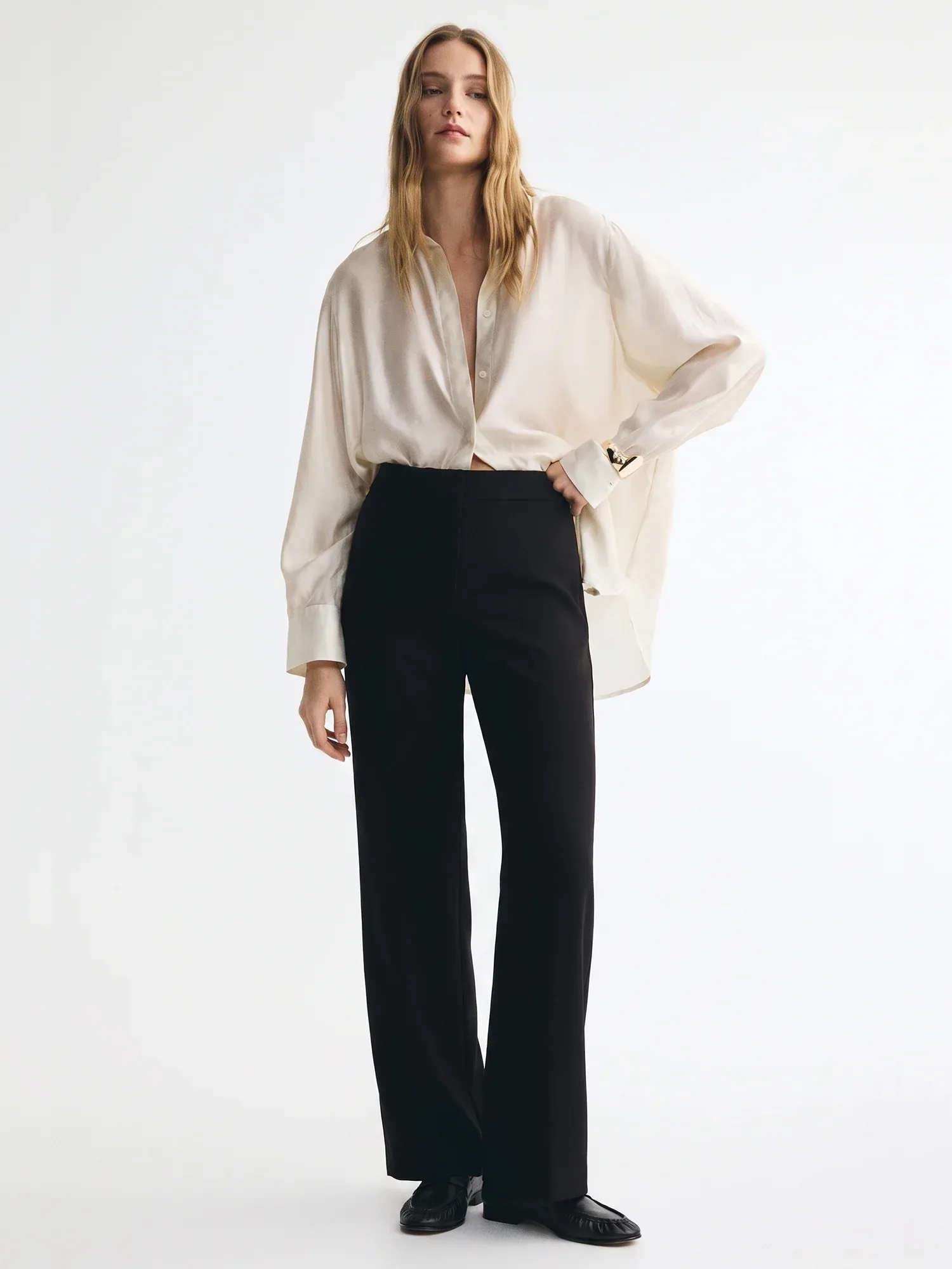 Elastic Waist Pull On Wide Leg Pants