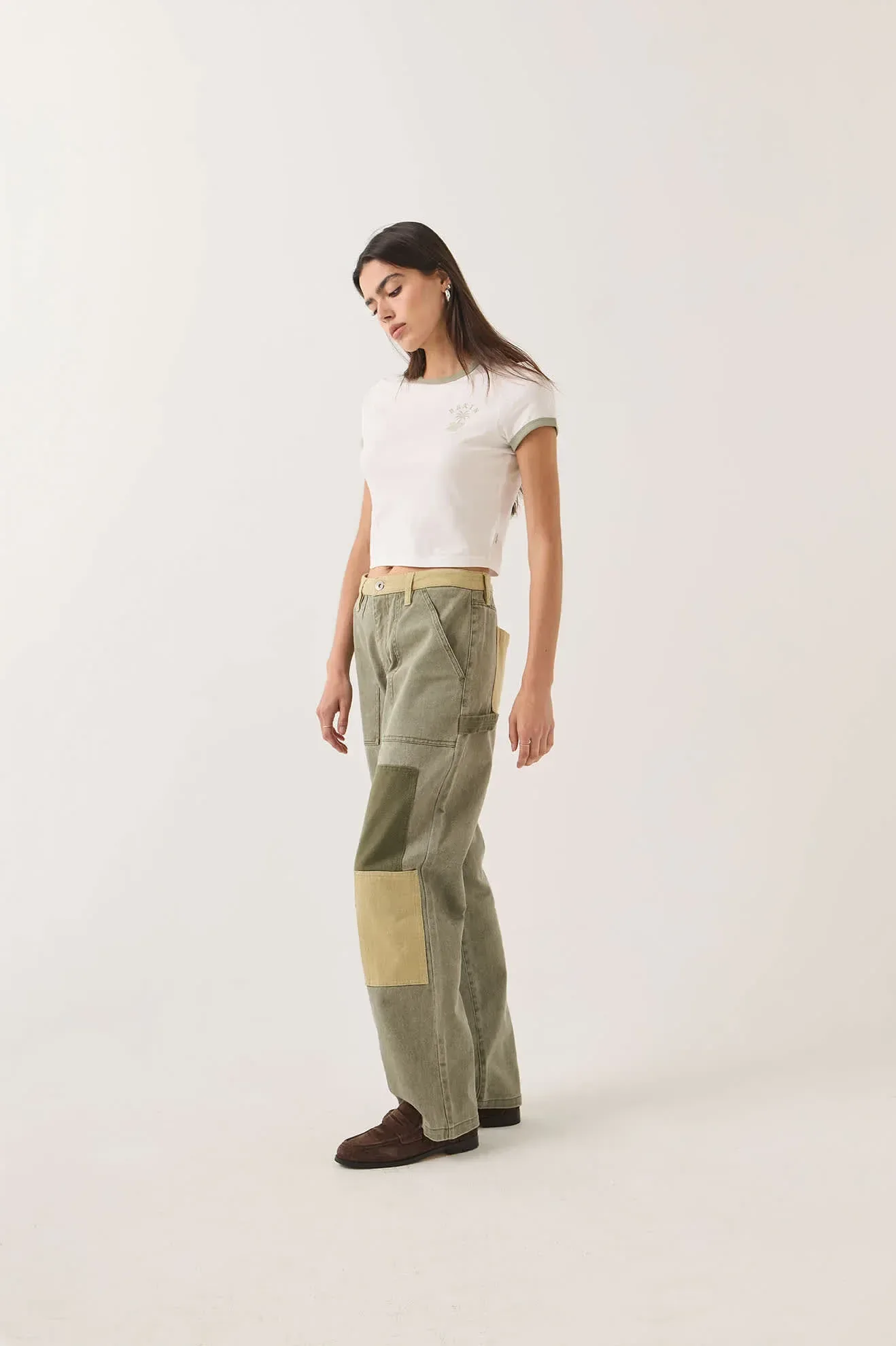 Essex Patchwork Painter Pant – Vintage Olive Patchwork