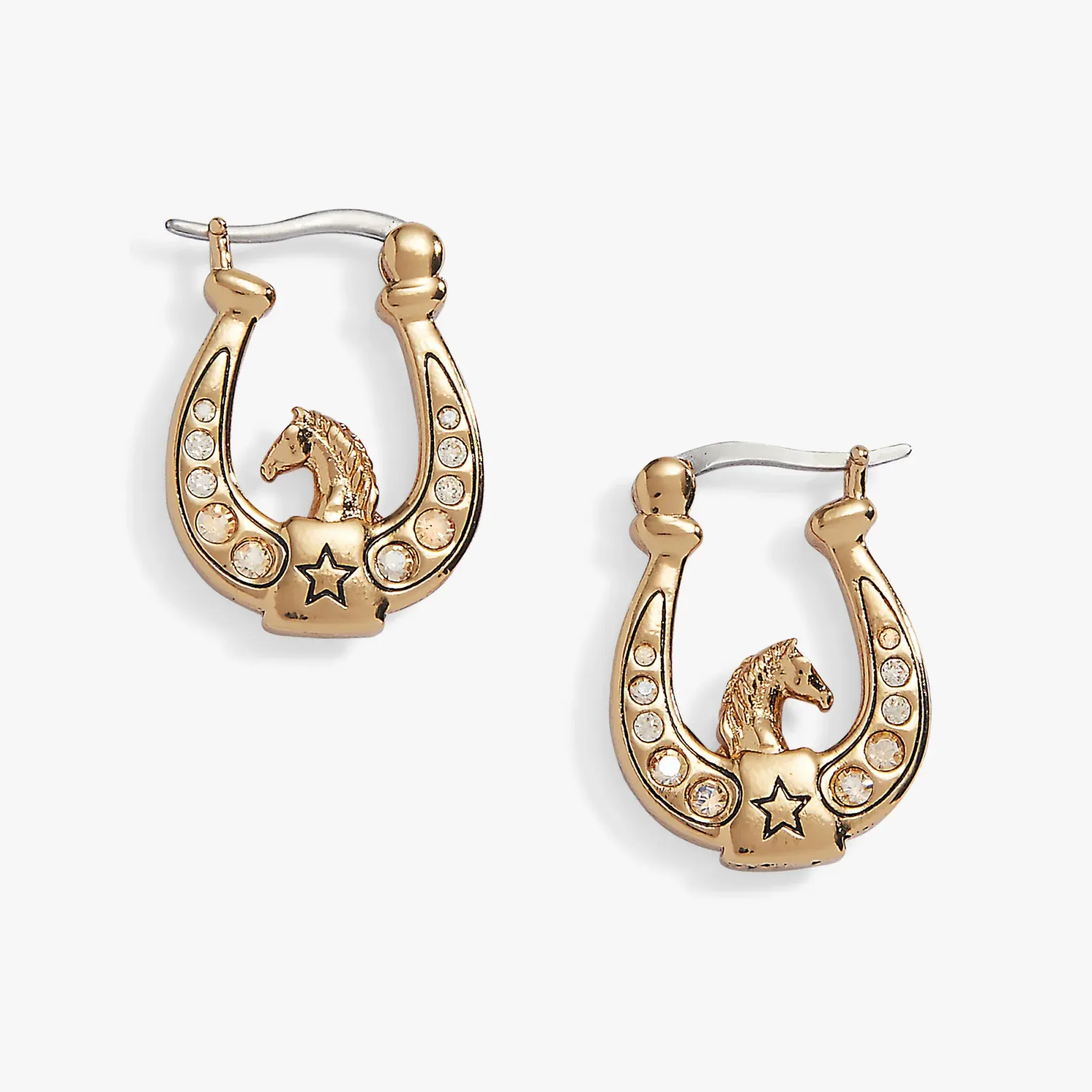 Horse Girl Horseshoe Hoop Earrings