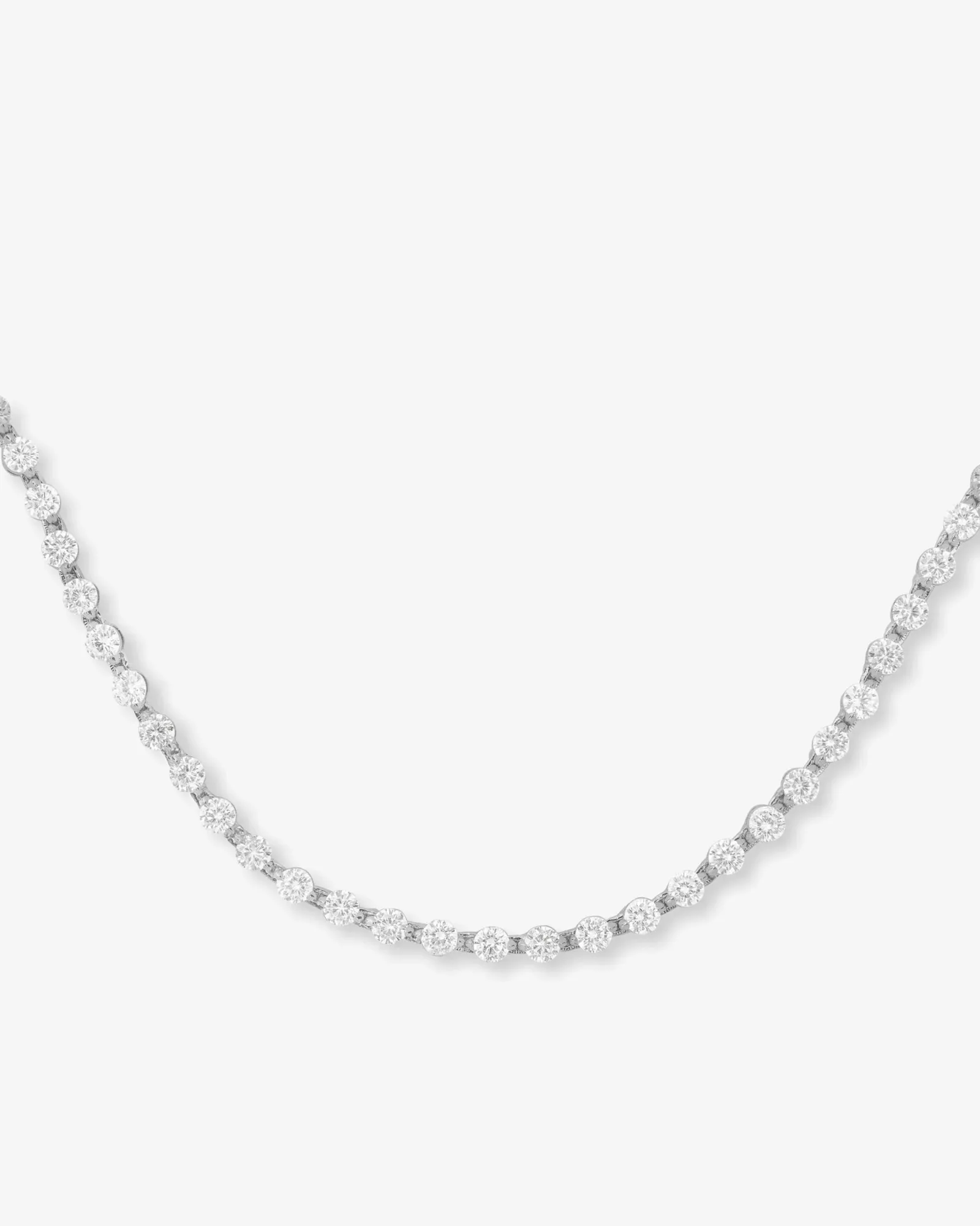 She's an Icon Tennis Choker 4mm – Silver|White Diamondettes