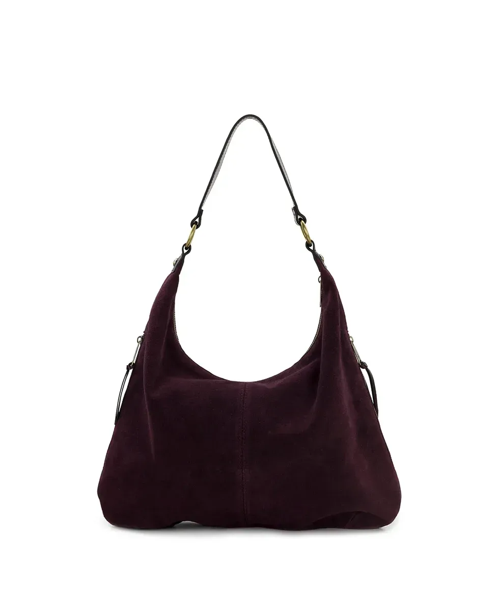 Esther Hobo – Suede Leather – Plum