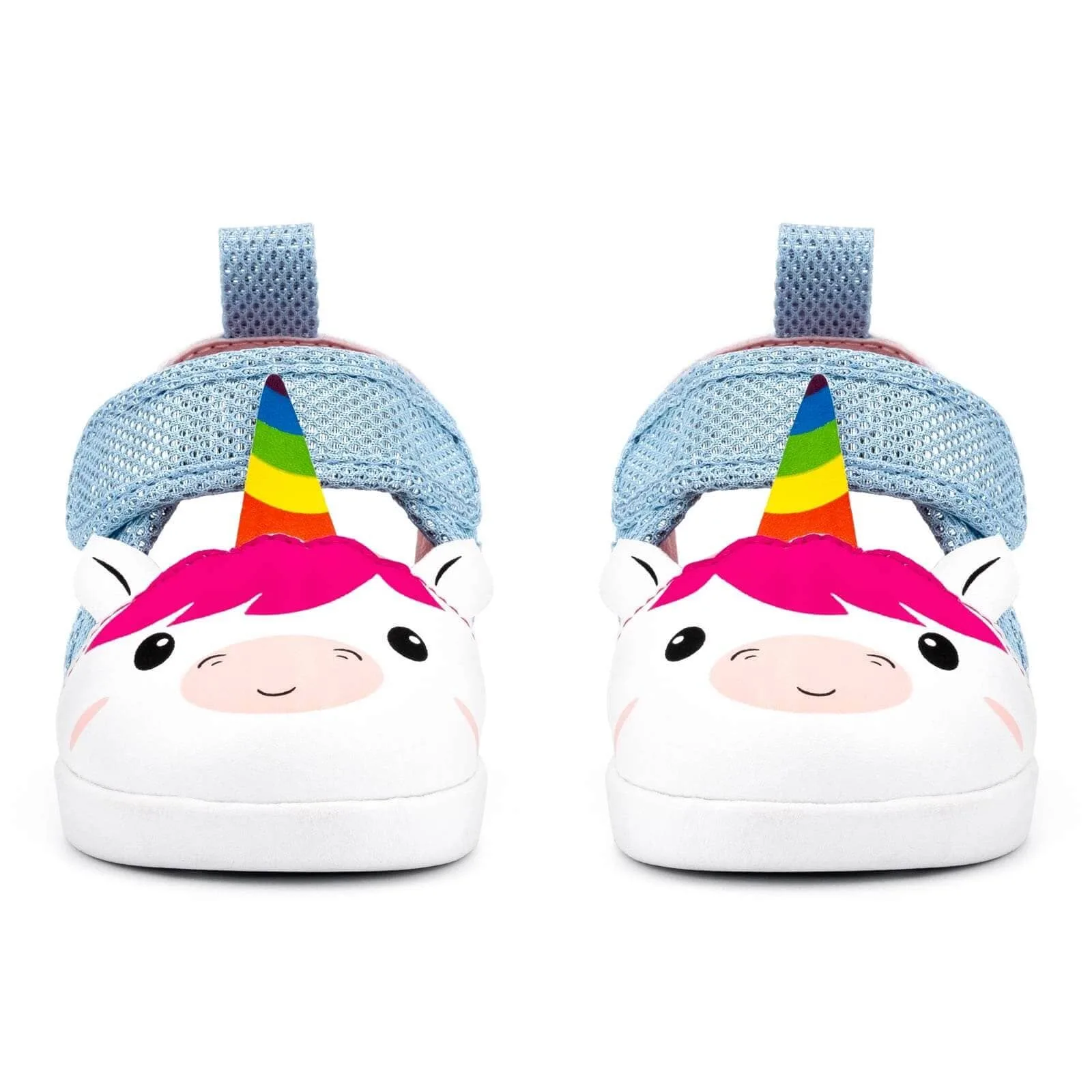 Unicorn Squeaky Toddler Sandals for Girls and Boys – White/Sparkly Blue