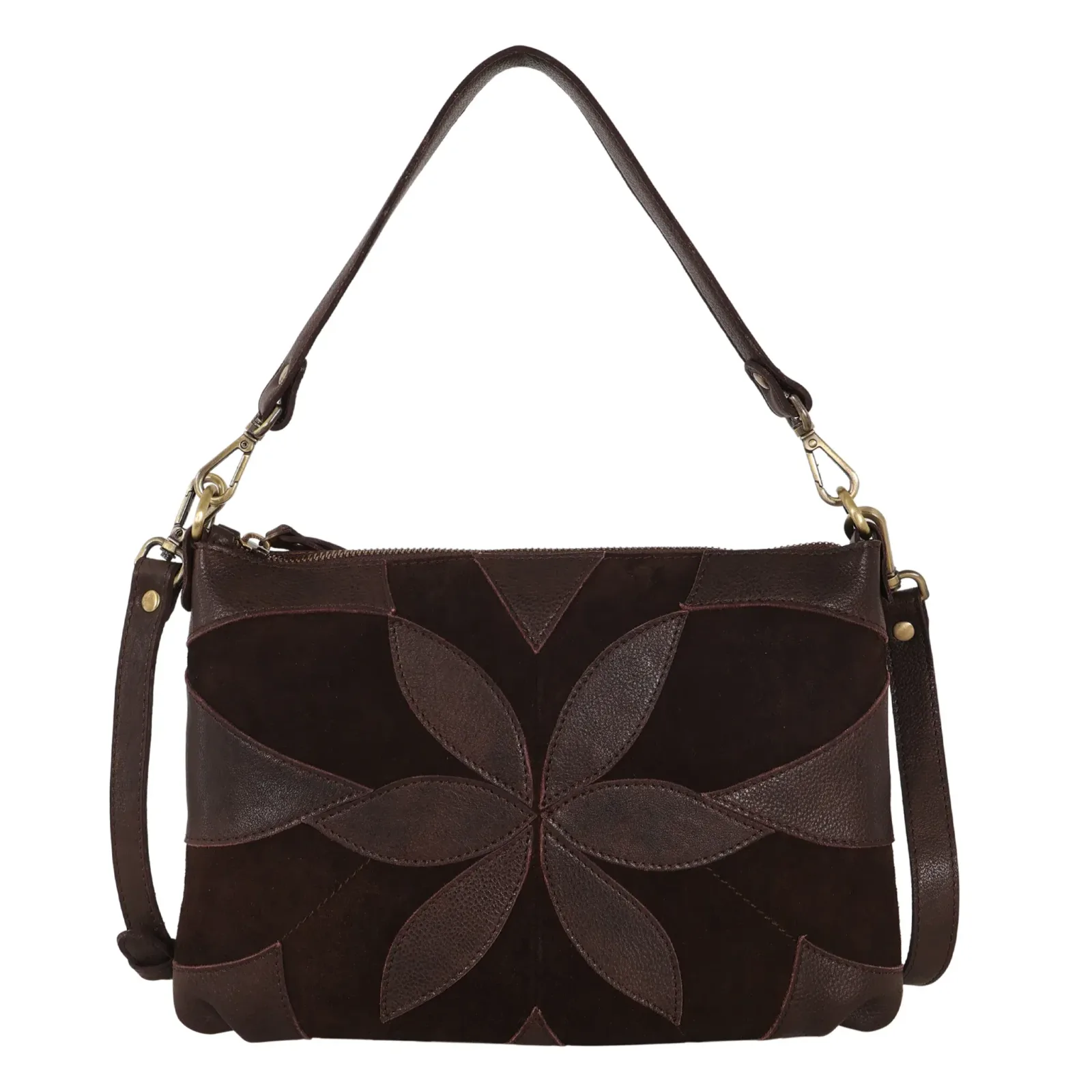 Stevie Suede Leather Crossbody Bag