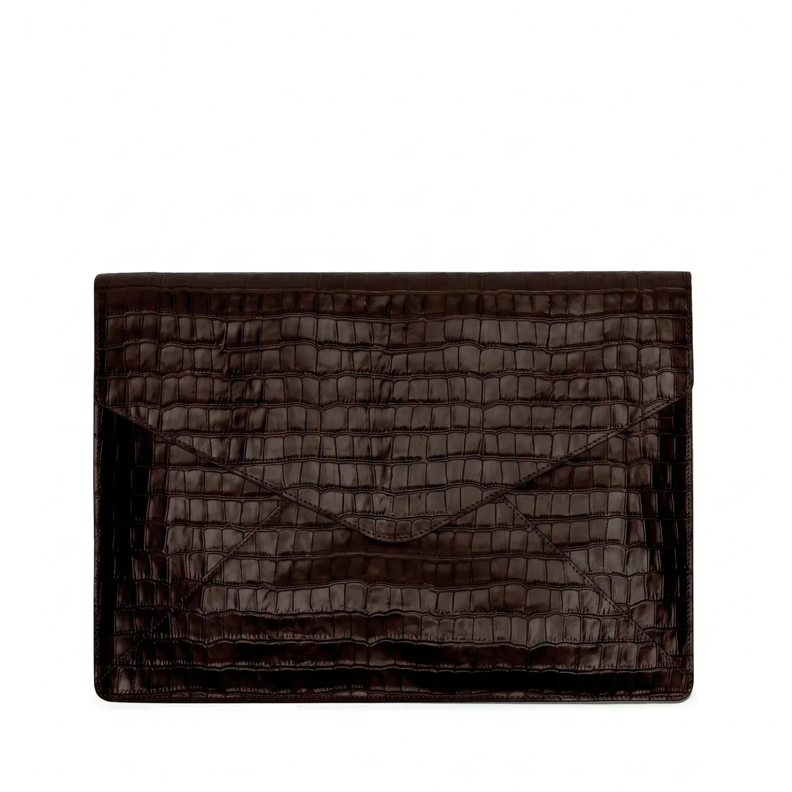 Laptop Envelope Organizer Brown Croc