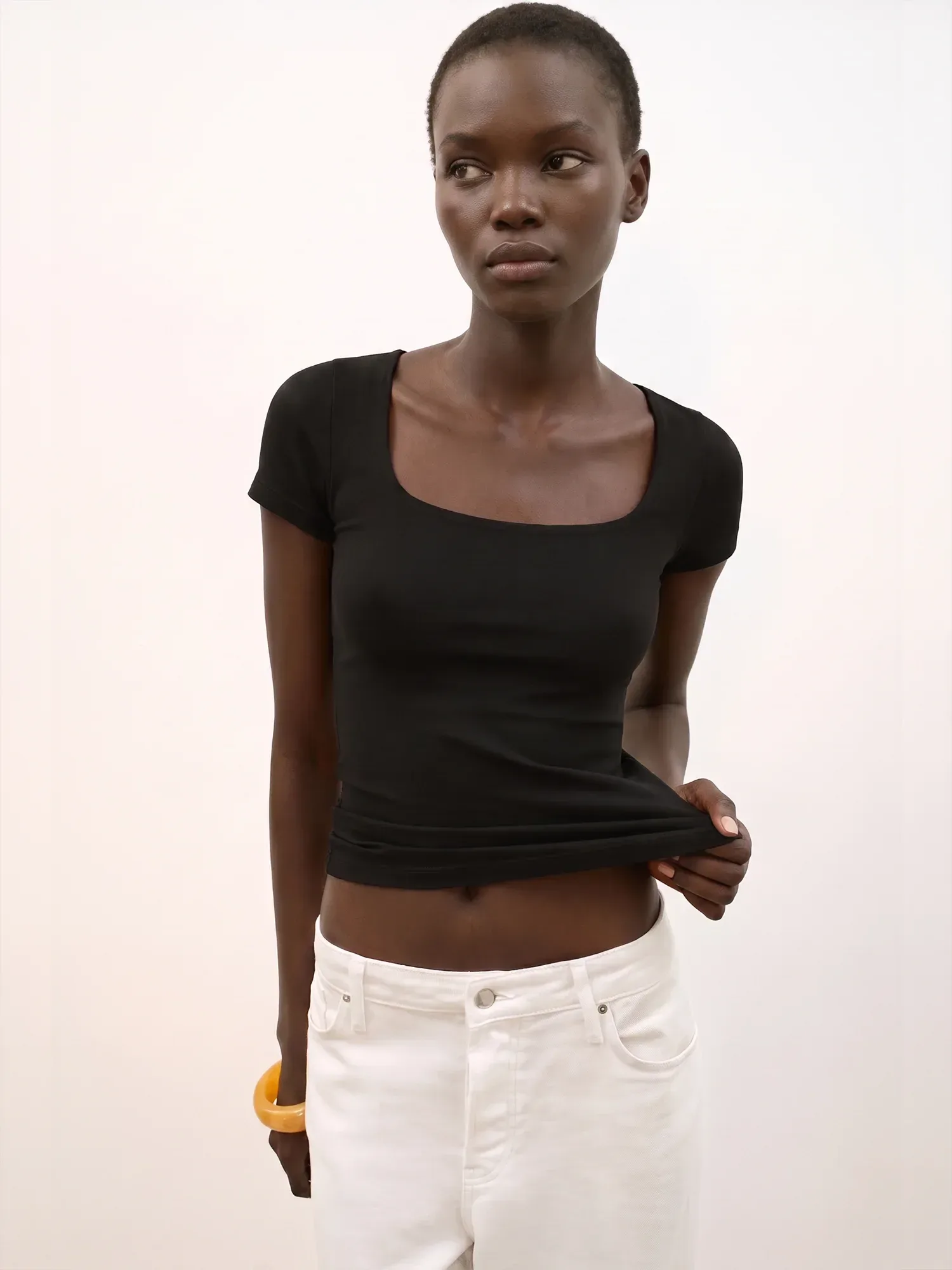 Seamless Scoop Neck T-Shirt