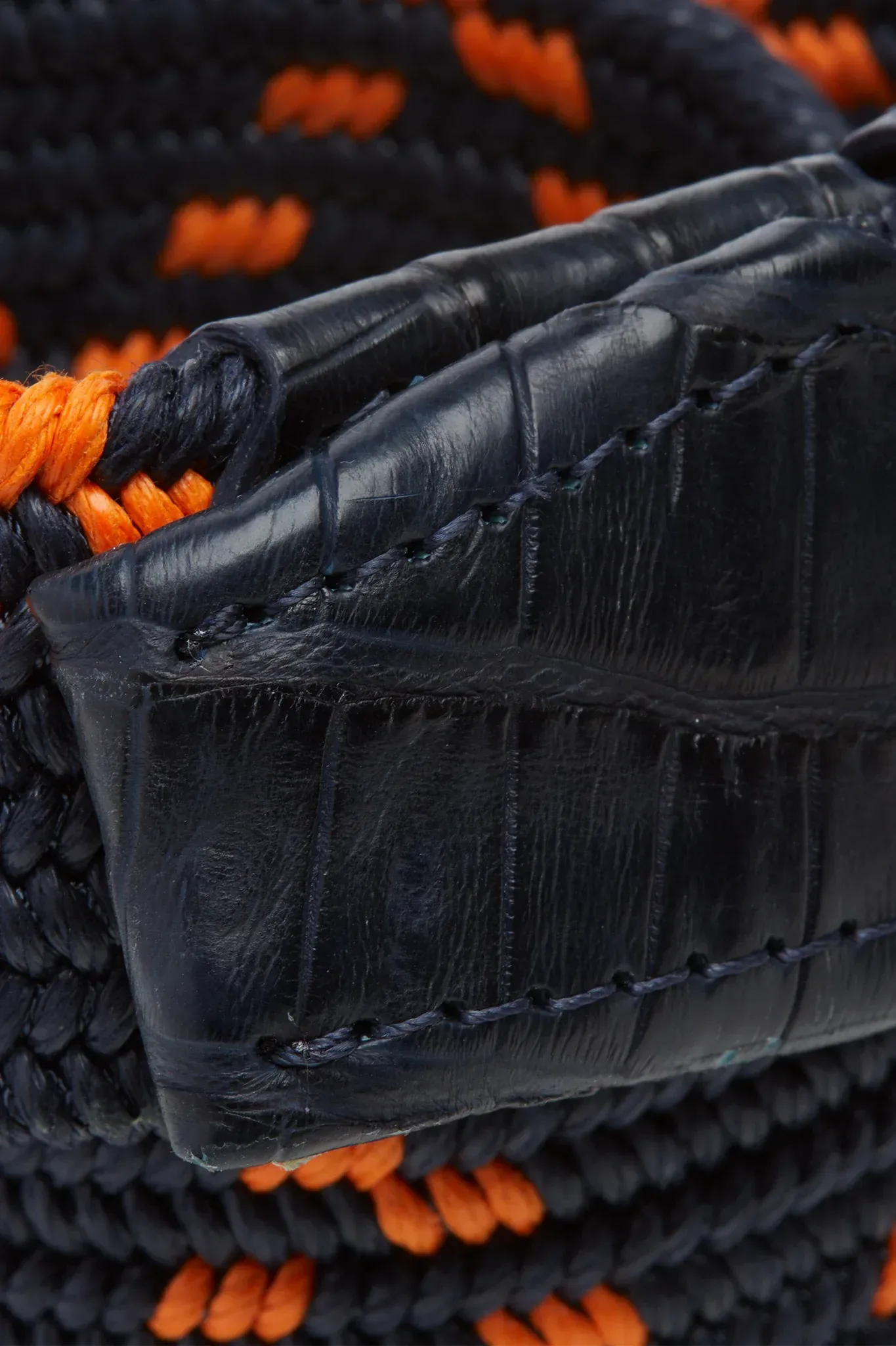 Navy & Orange Braided Belt