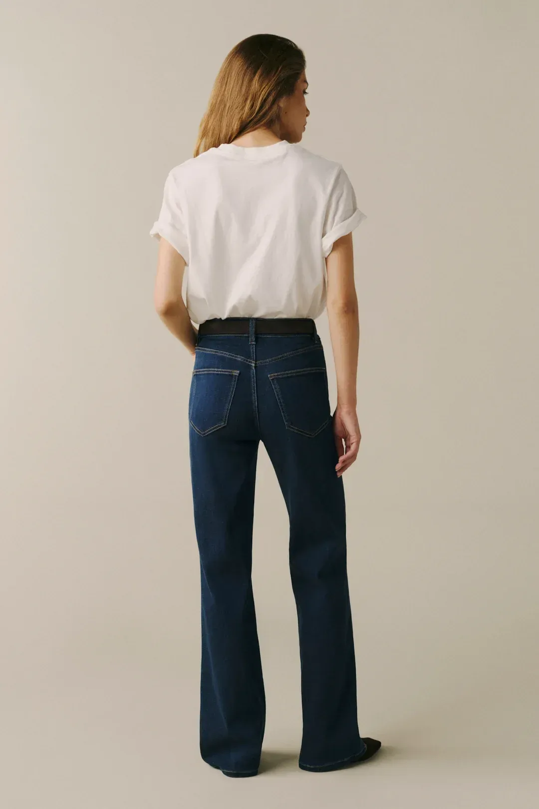 The Californian Plus – Slim Wide Leg Jeans – River Rinse