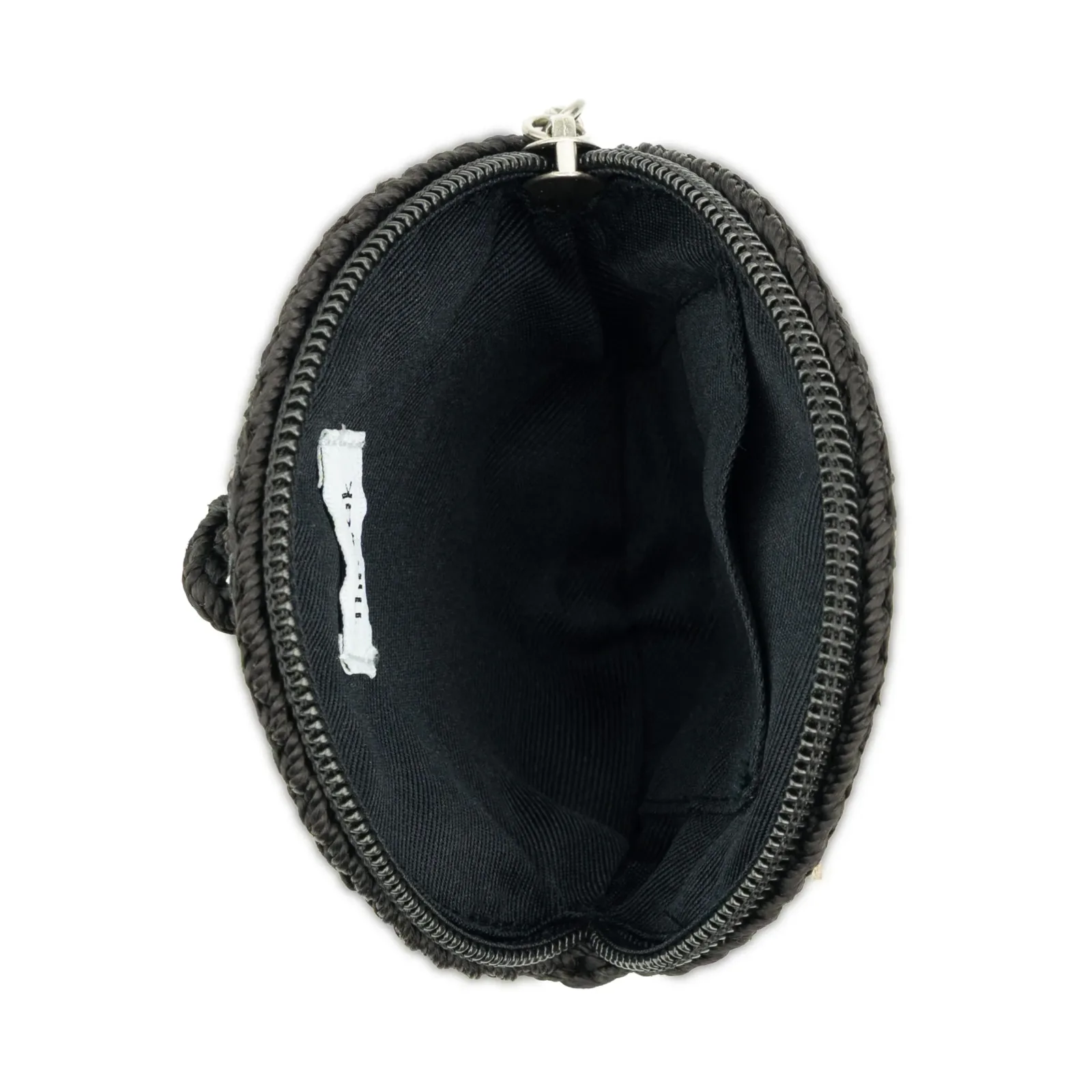 Circle Coin Pouch – Hand Crochet – Black Pyrite Star