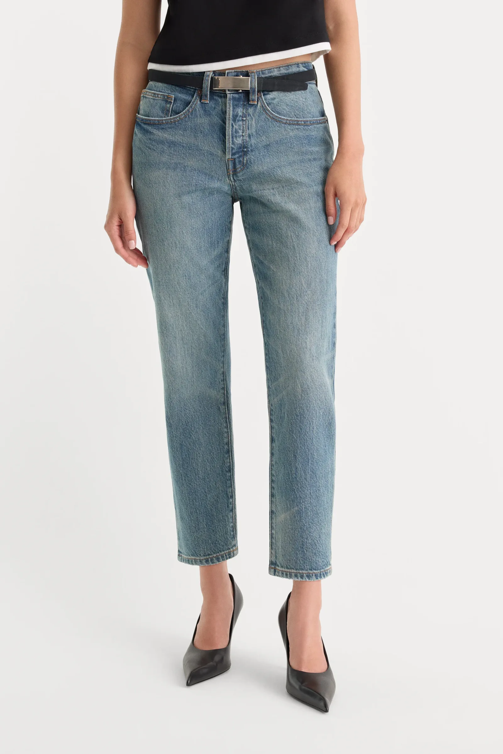 Vintage Straight Ankle Jeans – Oak