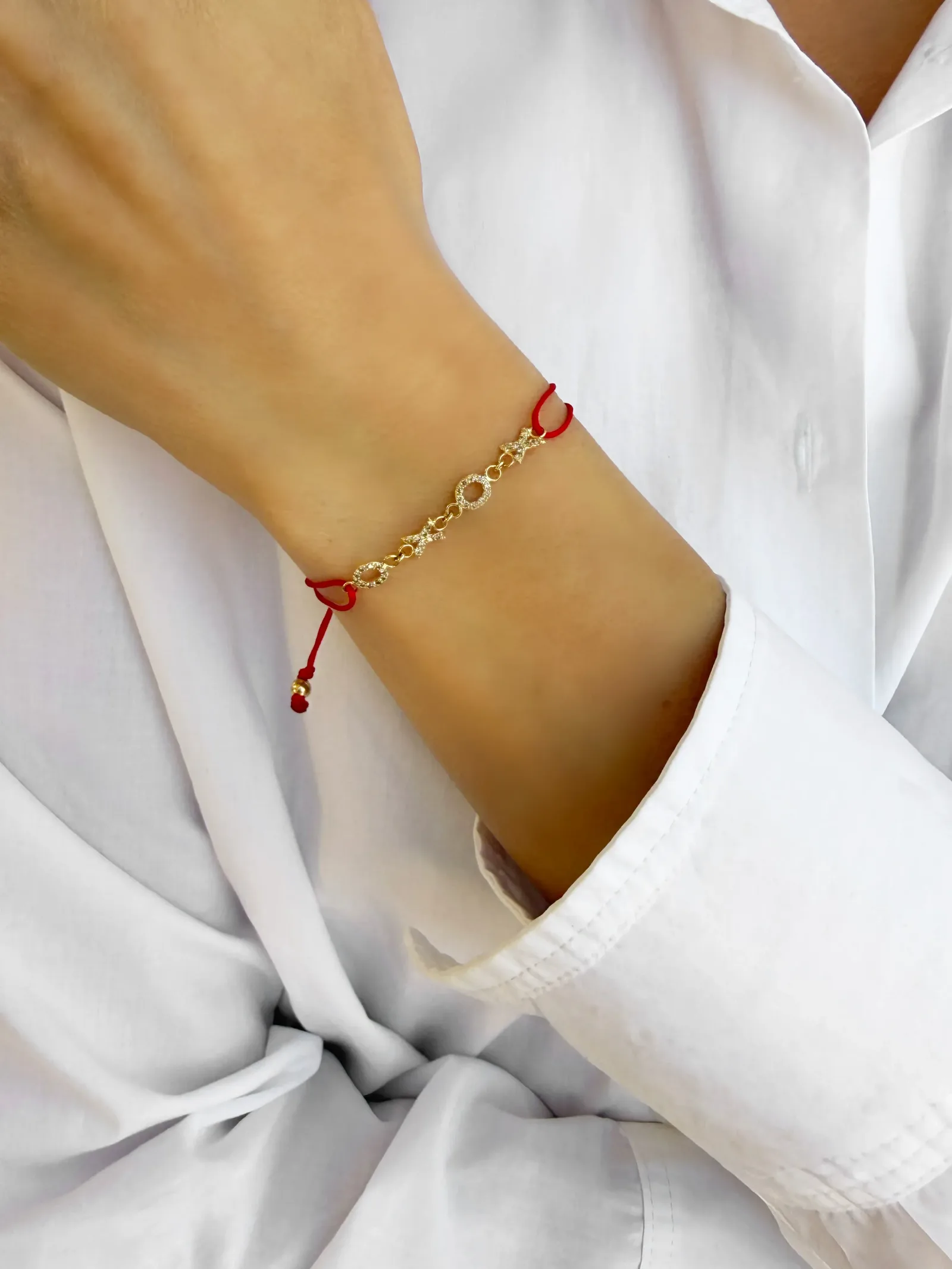 Multi Diamond Initial Fortune Bracelet