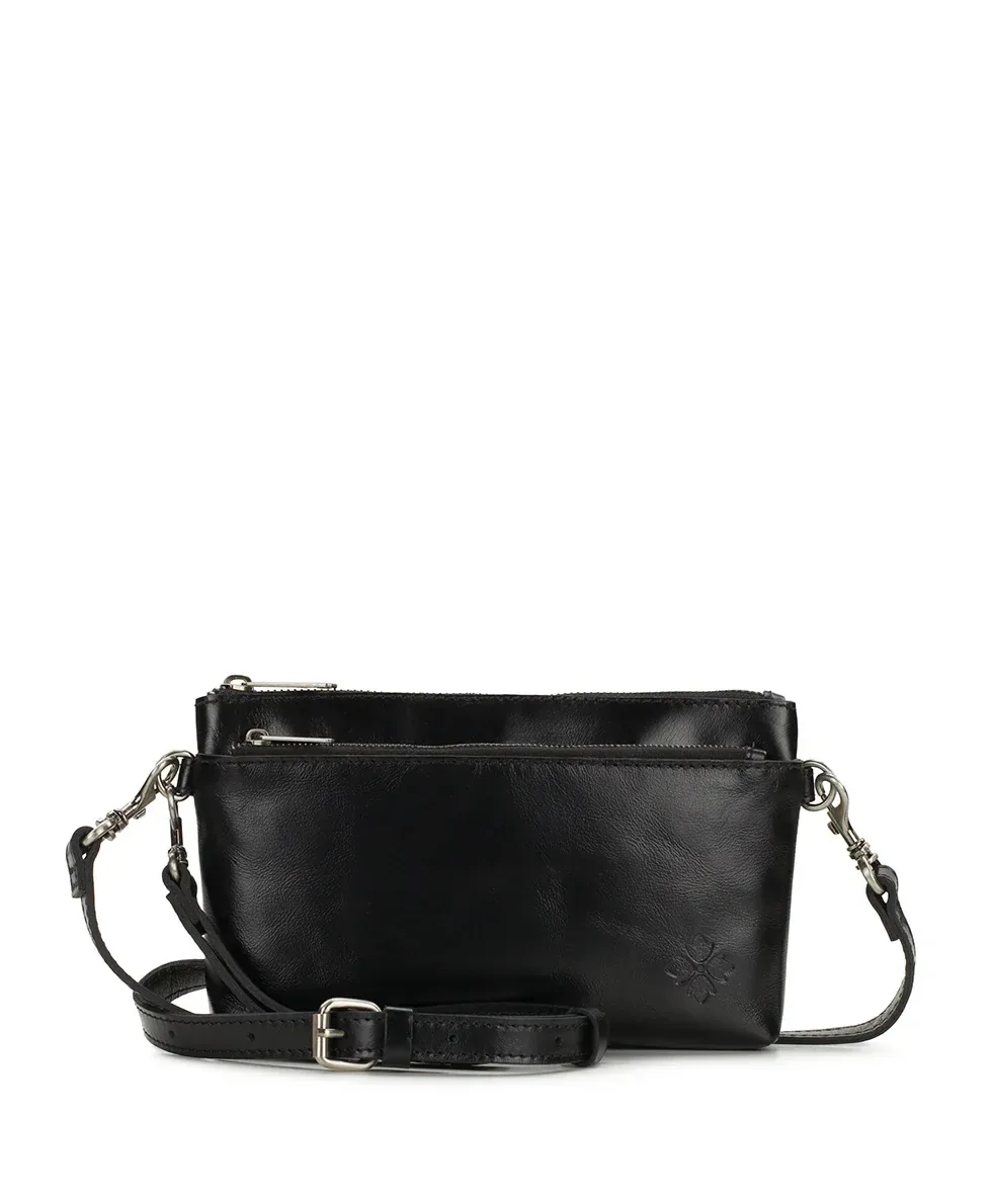 Mignon Wristlet Crossbody – Vintage Distressed – Black
