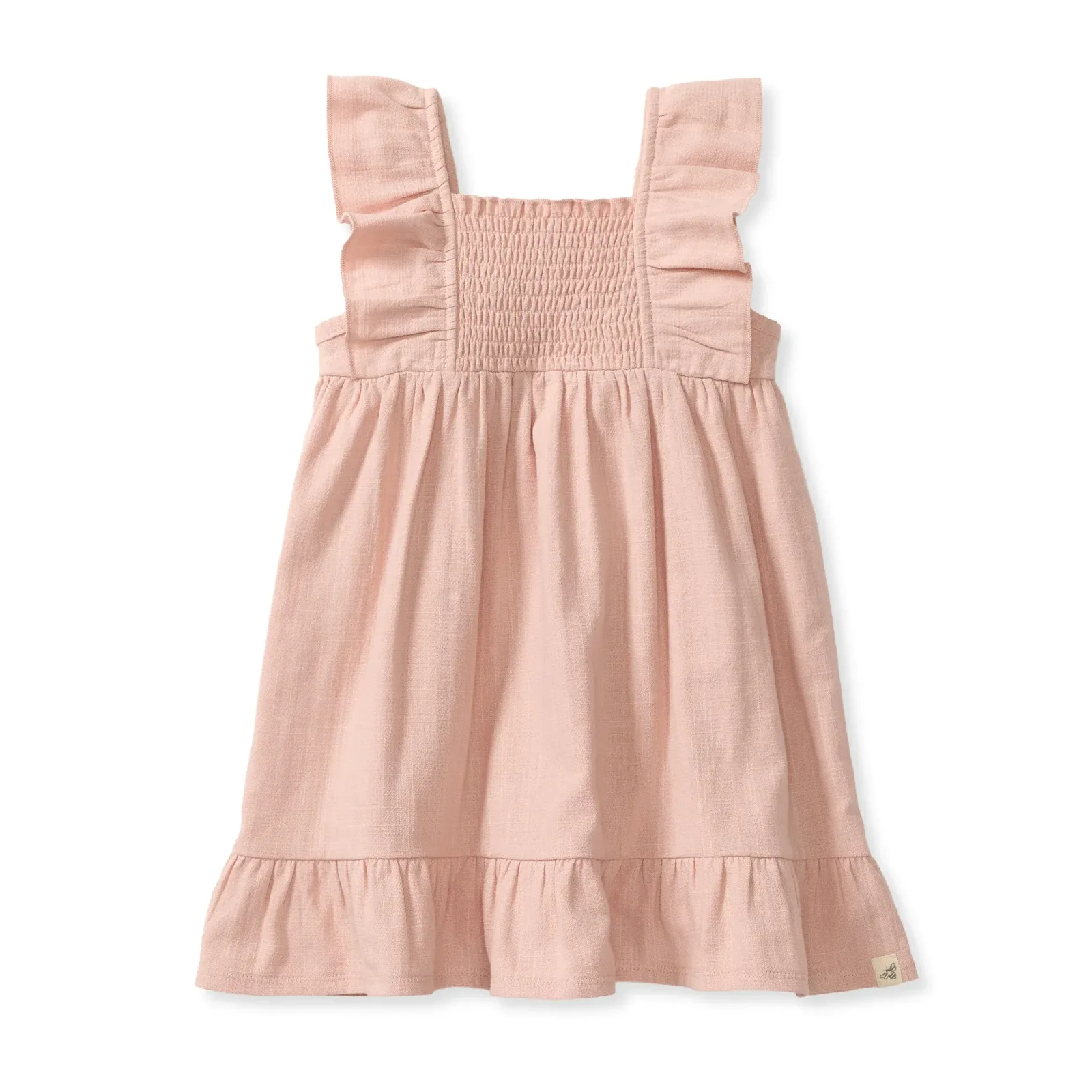 Check Gauze Organic Pink Dress