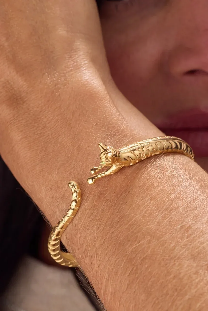 Tabby Cat Hinged Cuff
