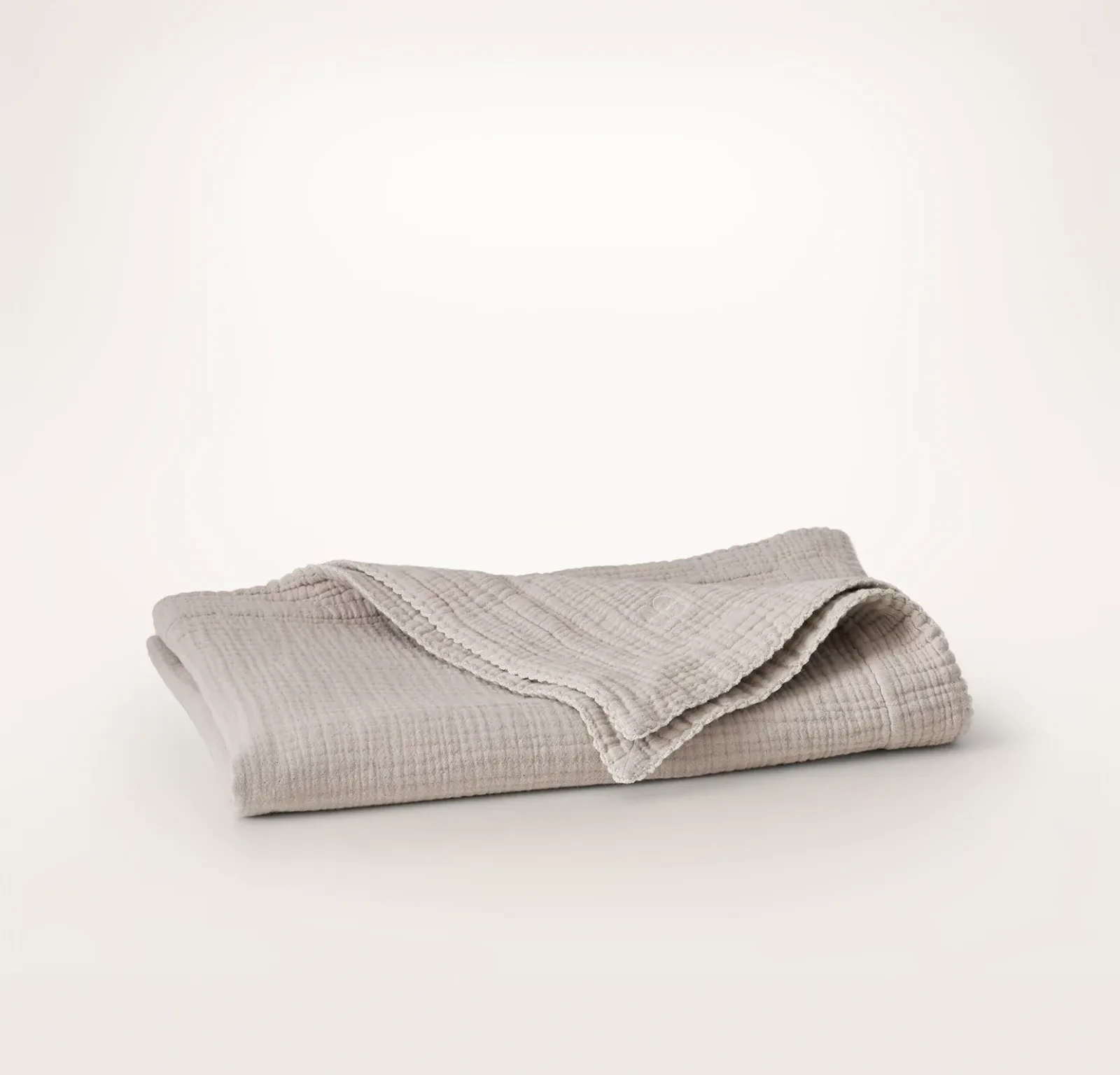 Dream Baby Blanket – Pewter/Cream Picot