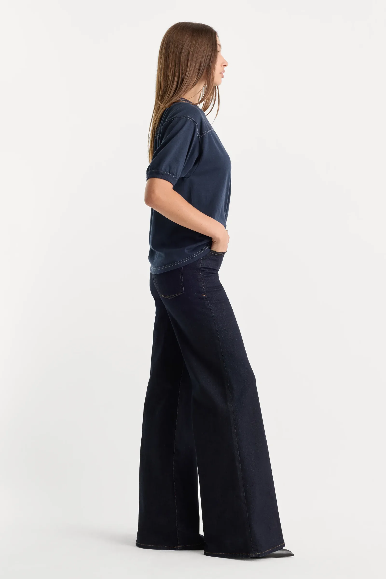 GOOD Waist Palazzo Jeans – Rinse