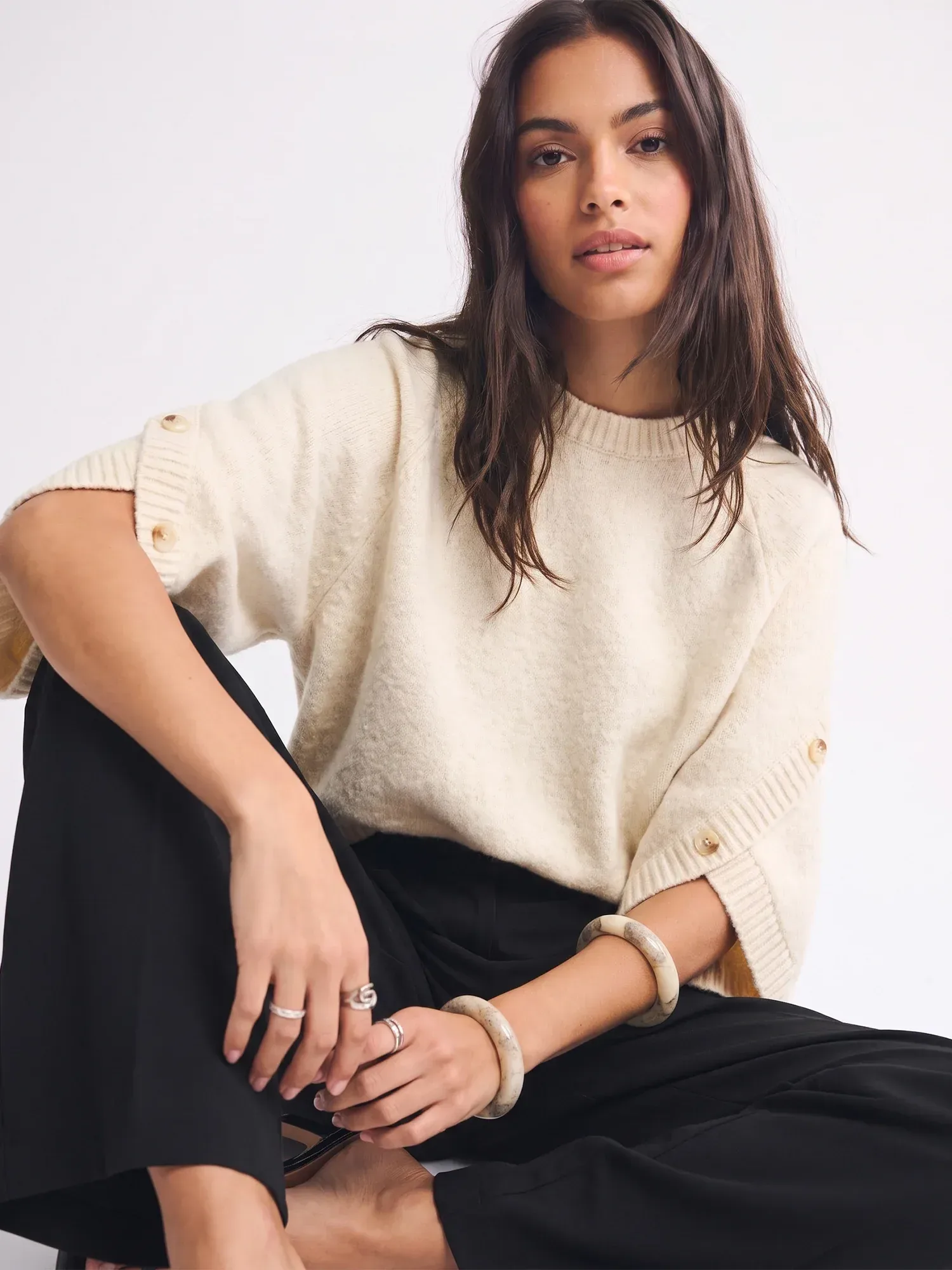Oversized Raglan Sleeve Crew Neck Sweater Tee