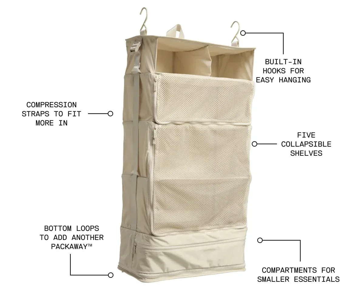 Compression PackAway™ Closet in No. 20 Salt White