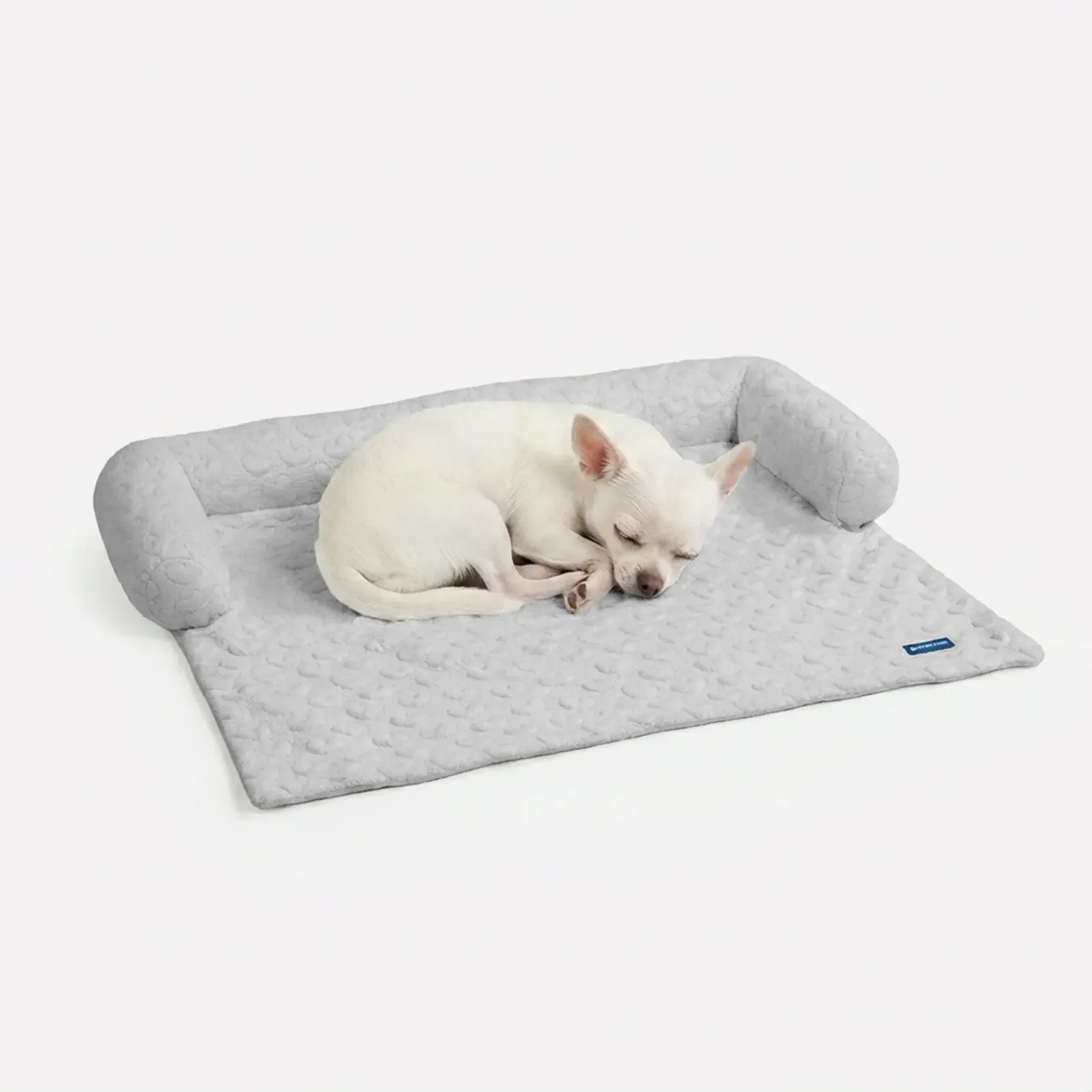 Frostcore™ Cooling Couch Cover Dog Bed – Hearts Grey