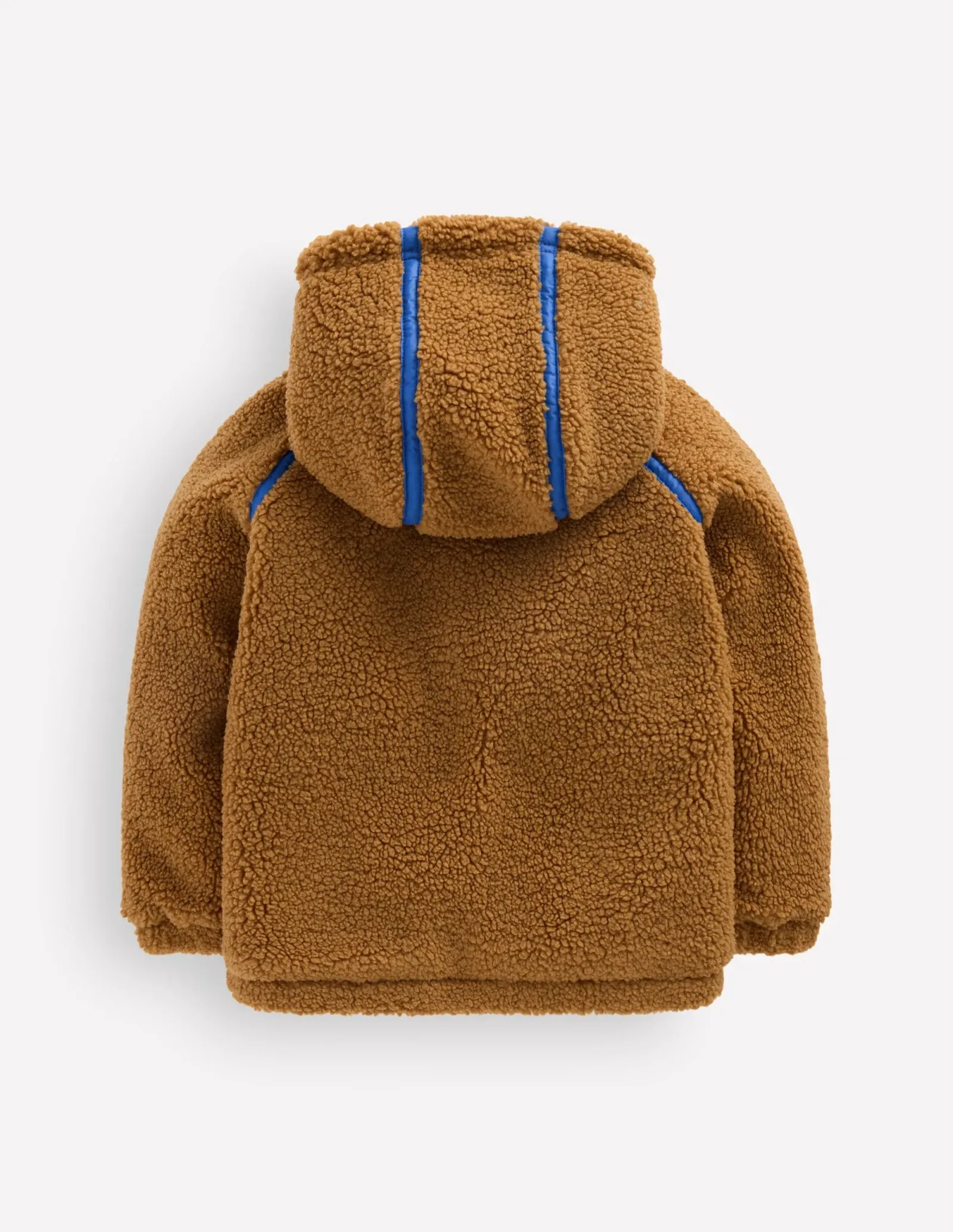 Cosy Borg Hooded Jacket-BROWN BORG