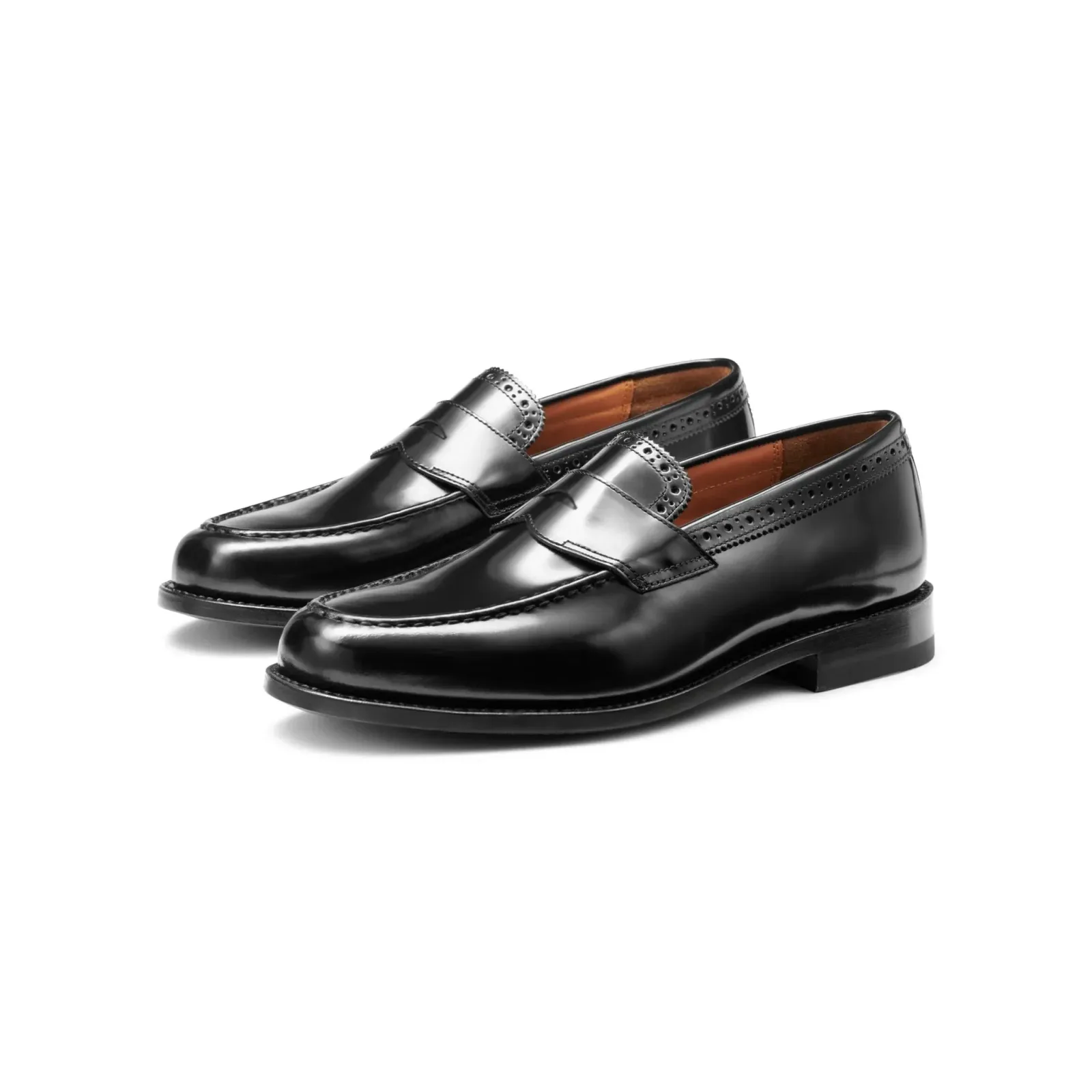 G.H.Bass Monogram Black Loafers