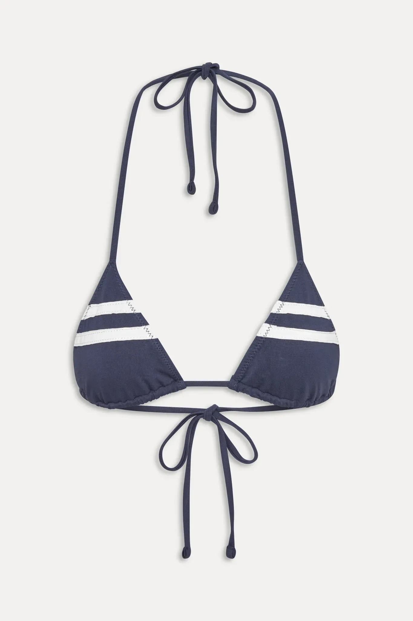 Nick Cotton Triangle Bikini Top – Bleacher Blue