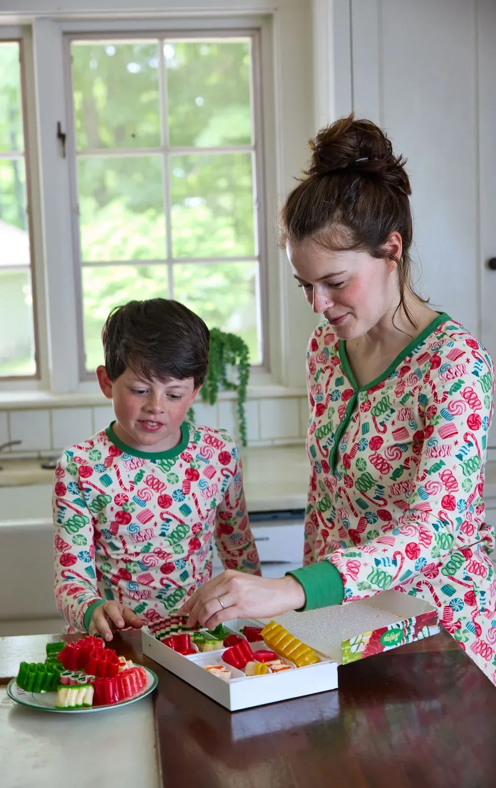 Ribbon Candy Matching Mommy & Me Pajamas