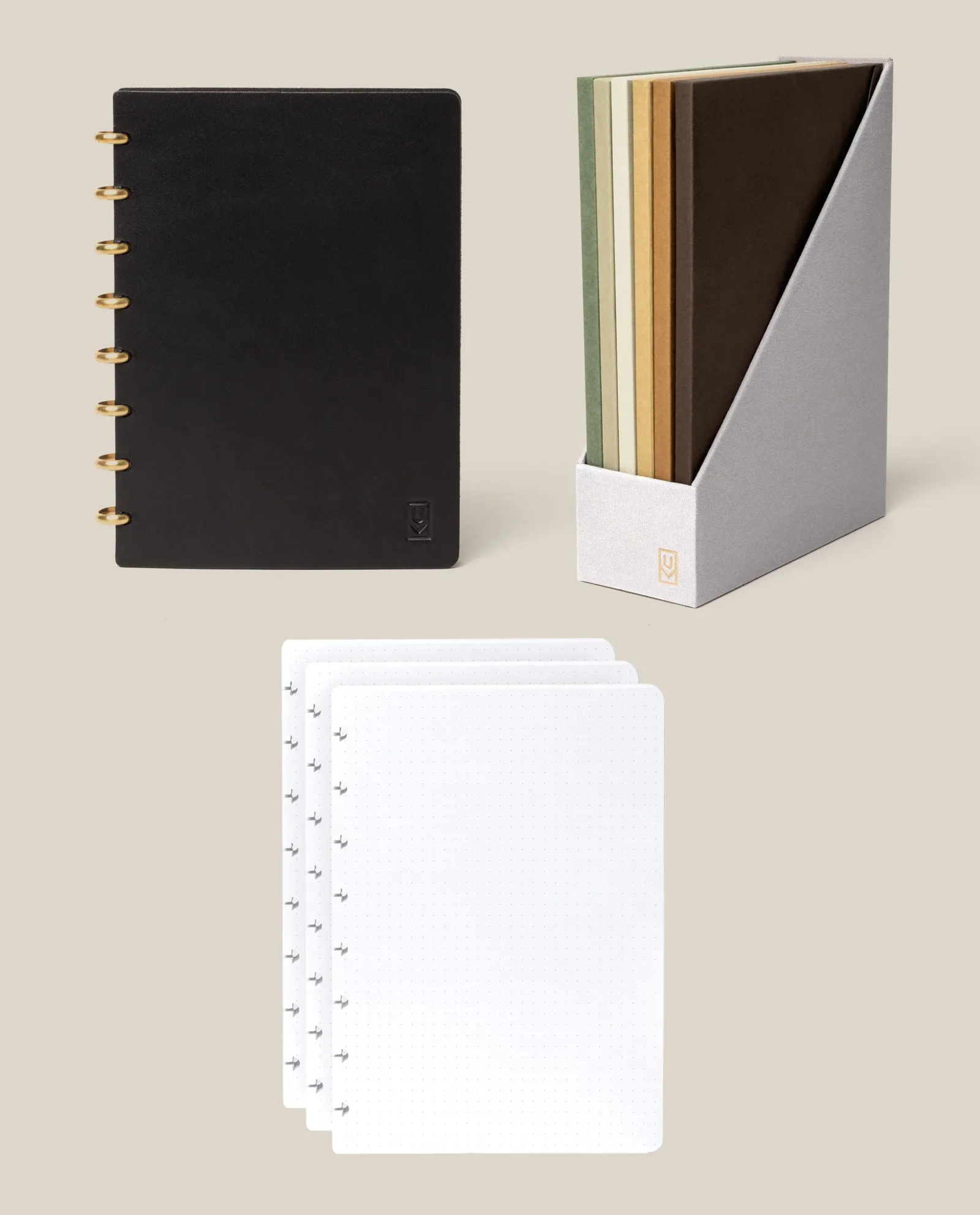 Discbound Heirloom Journal Bundle (Black Leather – Standard 6" x 8.5")