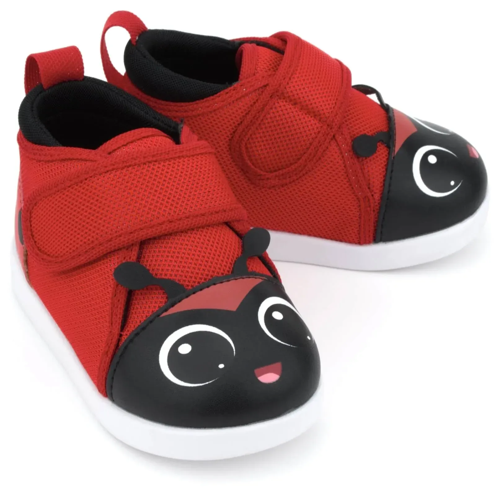 Ladybug Squeaky Toddler Shoes for Girls and Boys V2 – Red