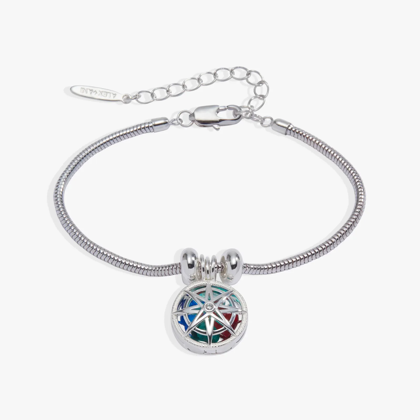 Compass Birthstone Shaker Bracelet