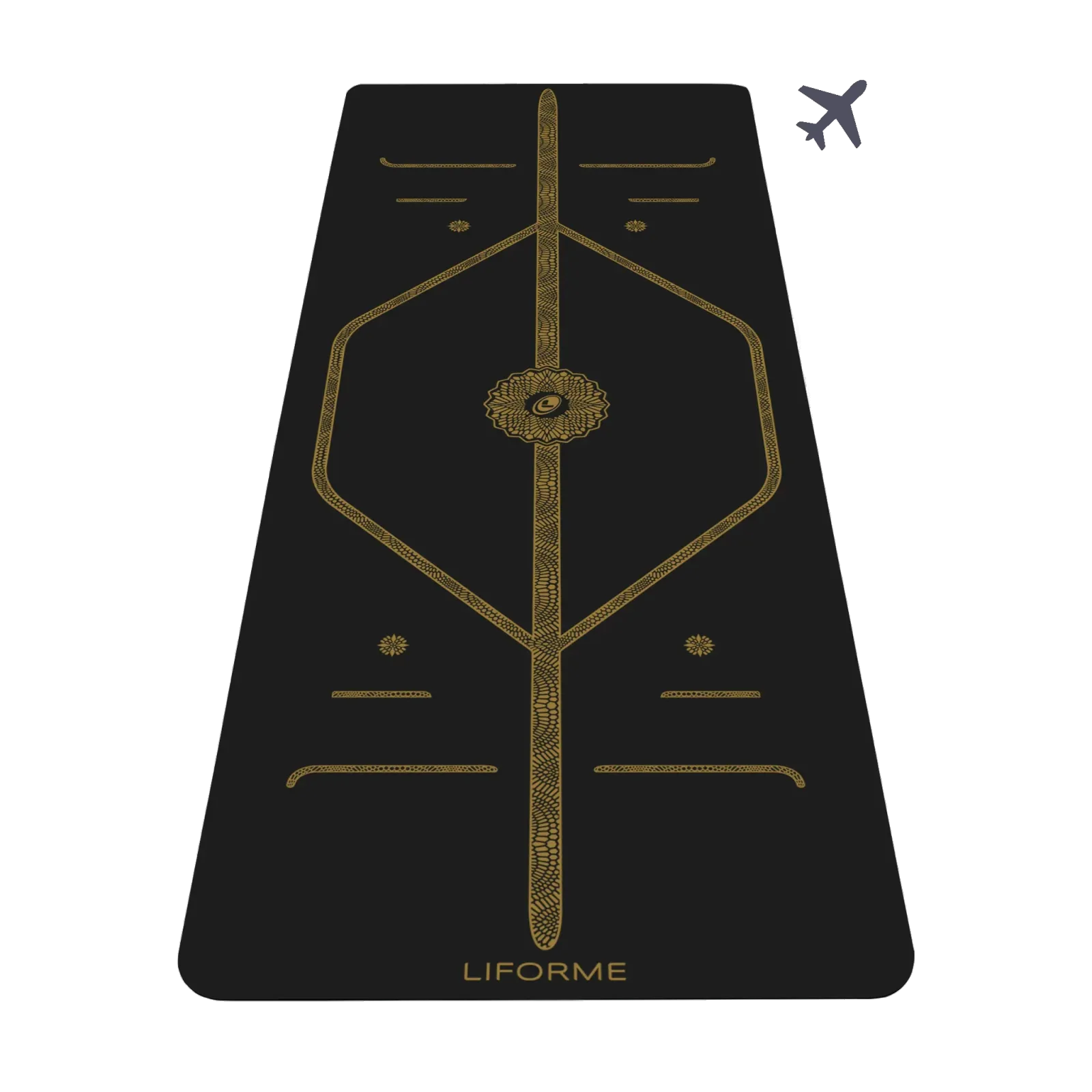 Liforme Black & Gold Travel Yoga Mat