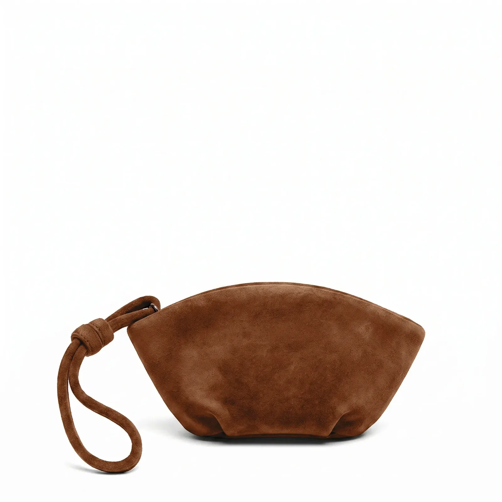 Petite Dumpling Pouch Russet Suede