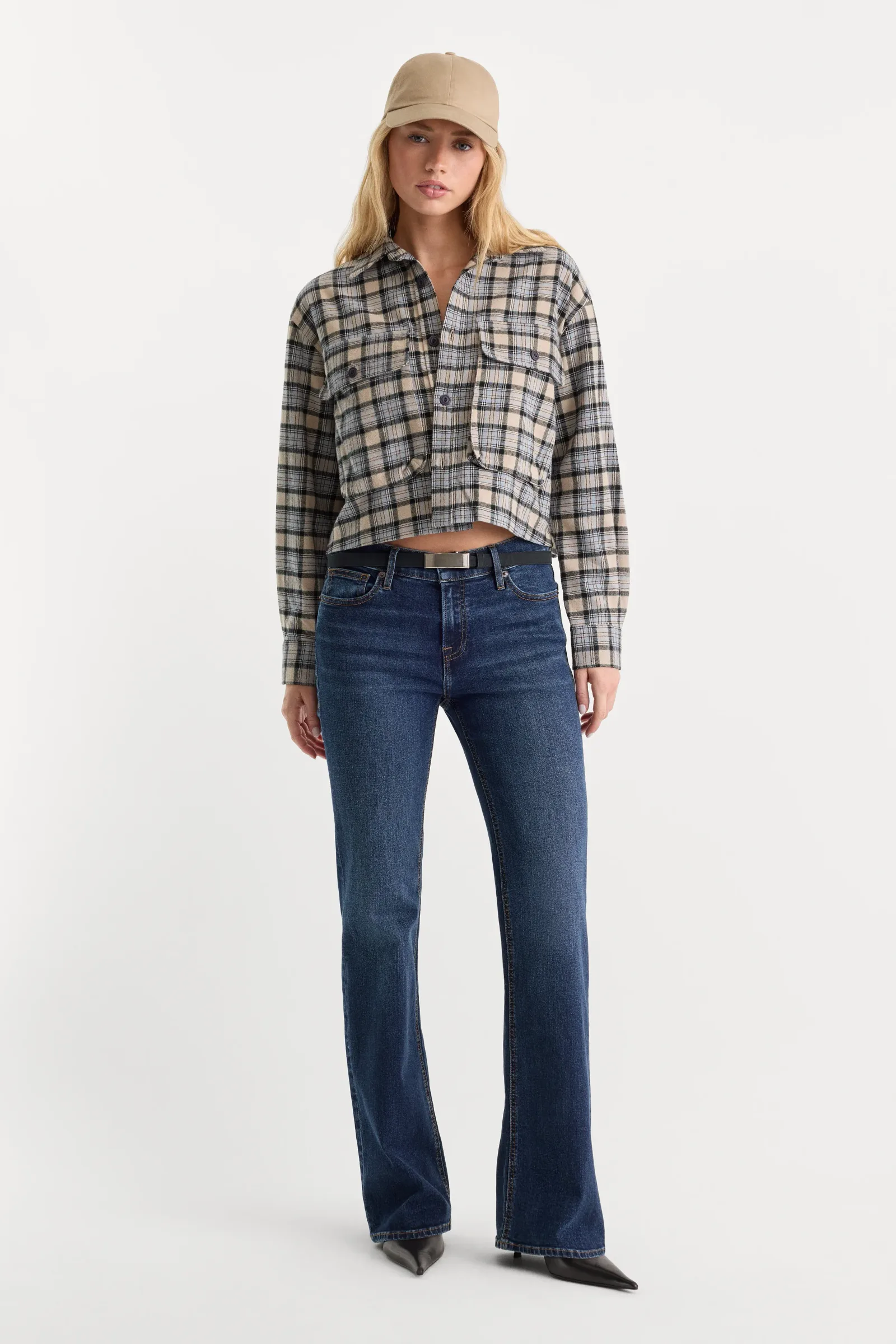 GOOD LOW RISE BOOTCUT JEANS – UMBER