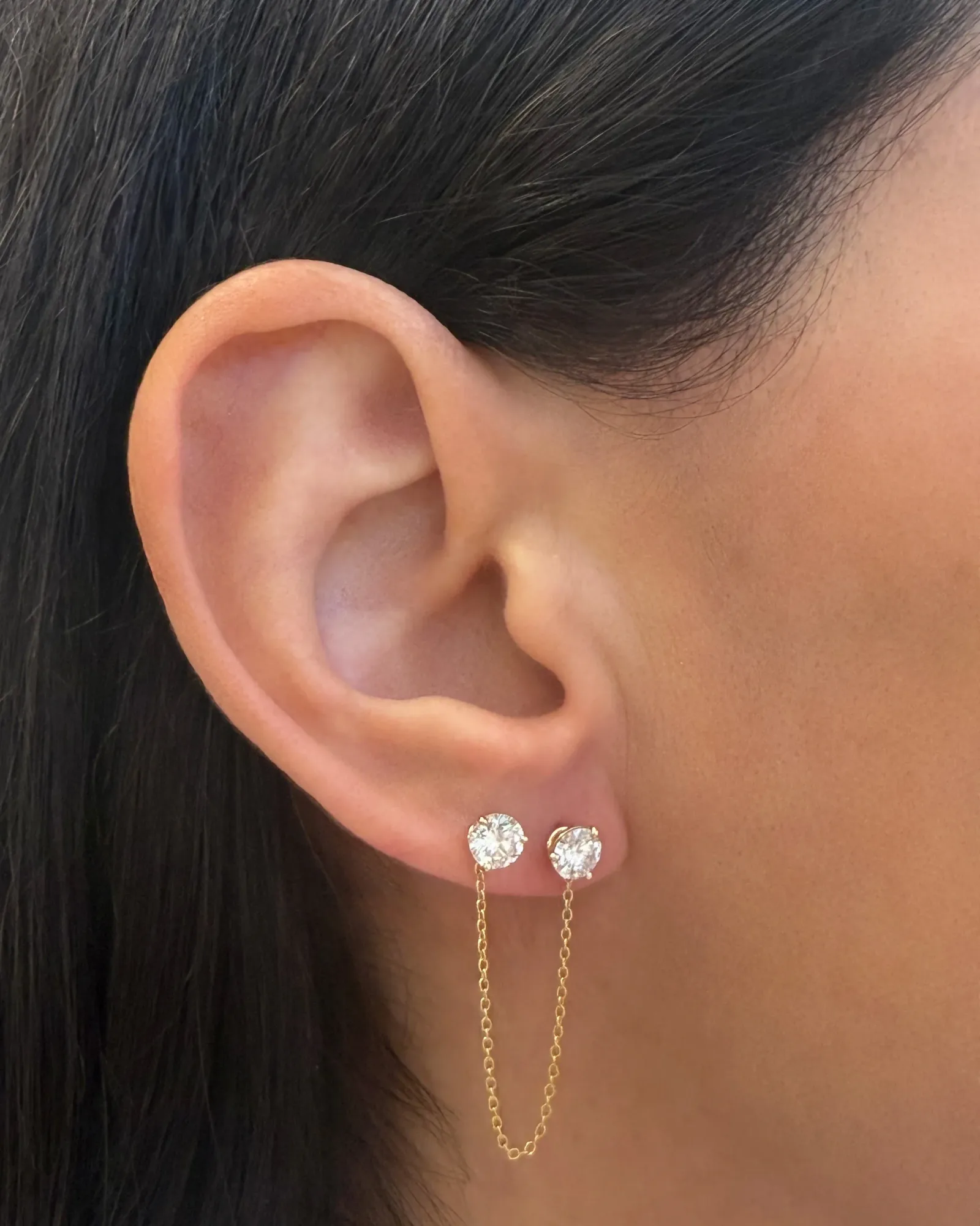 14k Gold Ear Chain