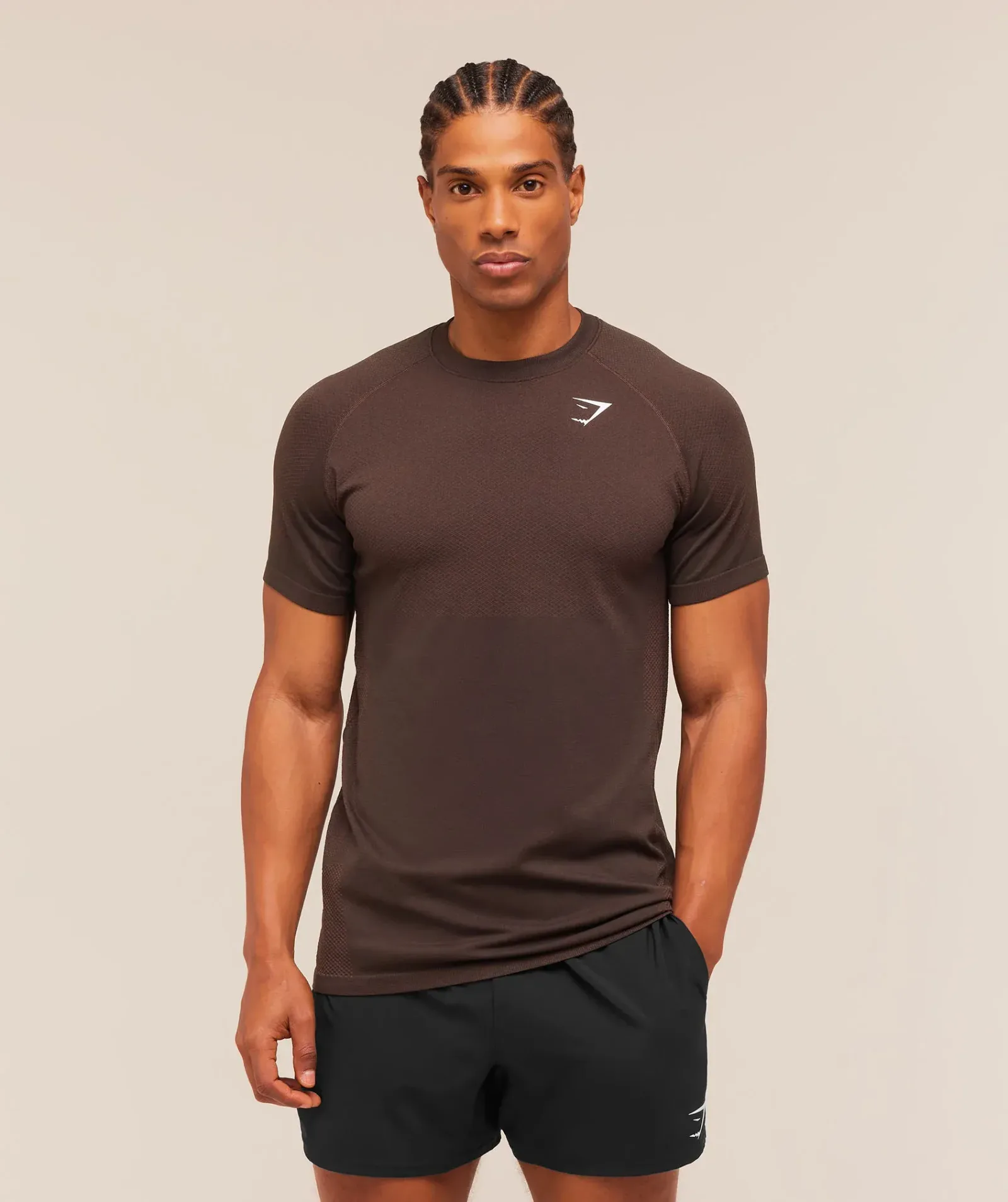 Gymshark Vital Seamless T-Shirt – Walnut Brown/Espresso Brown