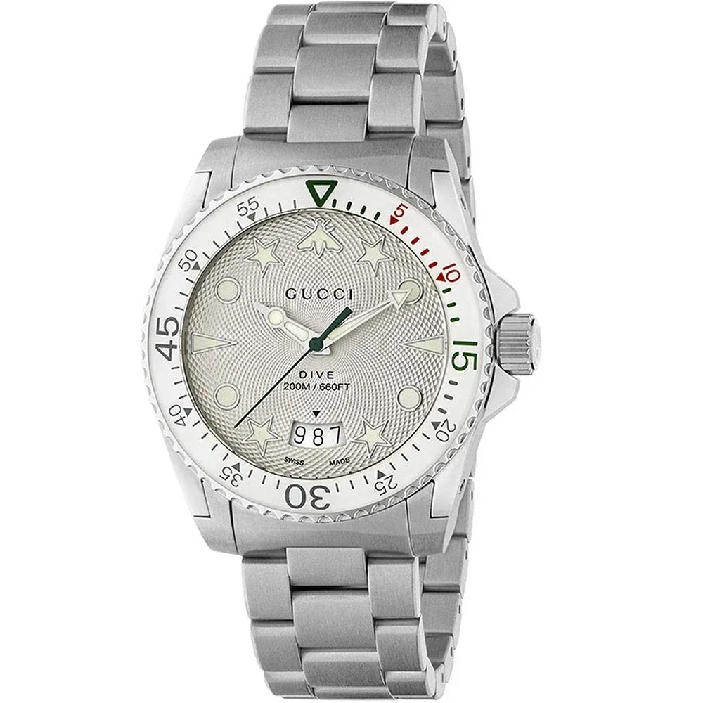 Gucci YA136336 Unisex Dive Stainless Steel Watch