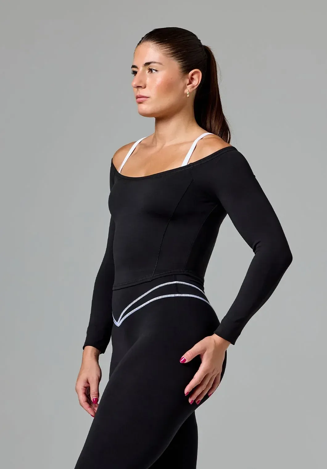 Reluna™ Off Shoulder Top Black