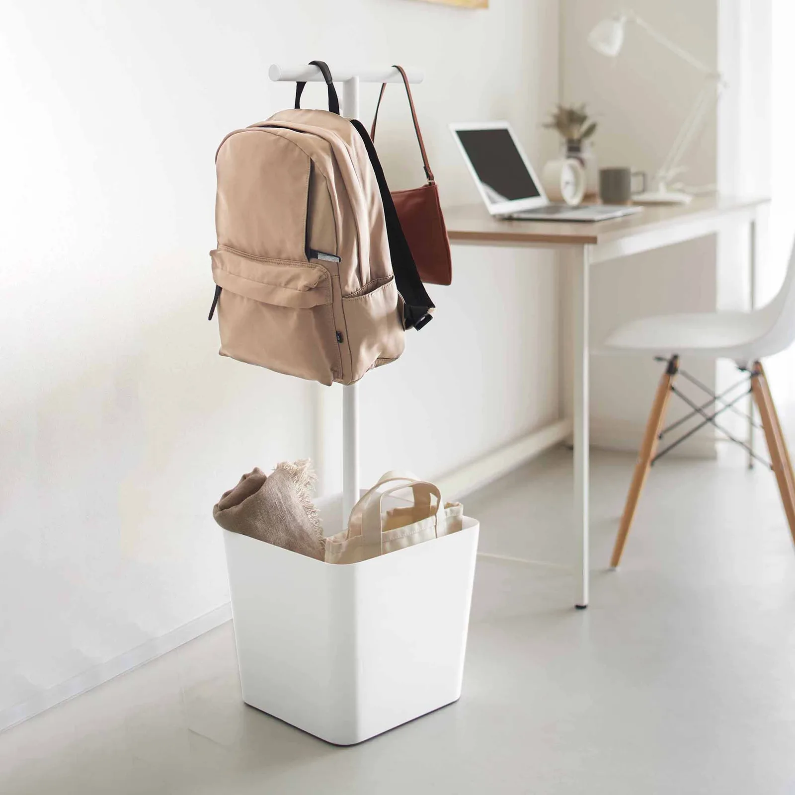 Backpack Stand With Cubby – Steel