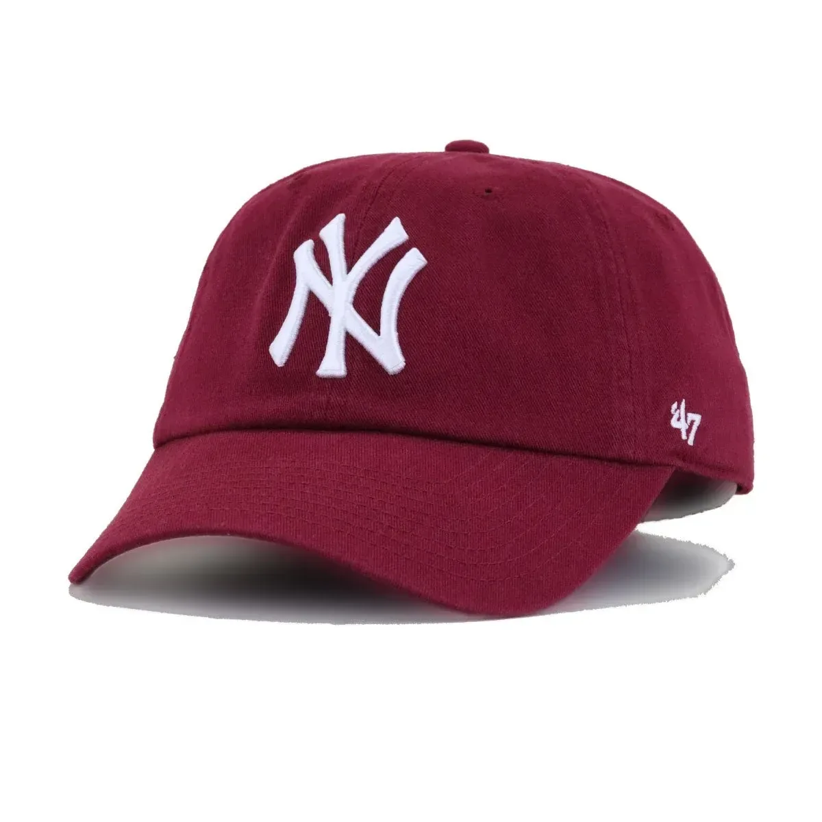 New York Yankees Cardinal 47 Brand Clean Up Dad Hat