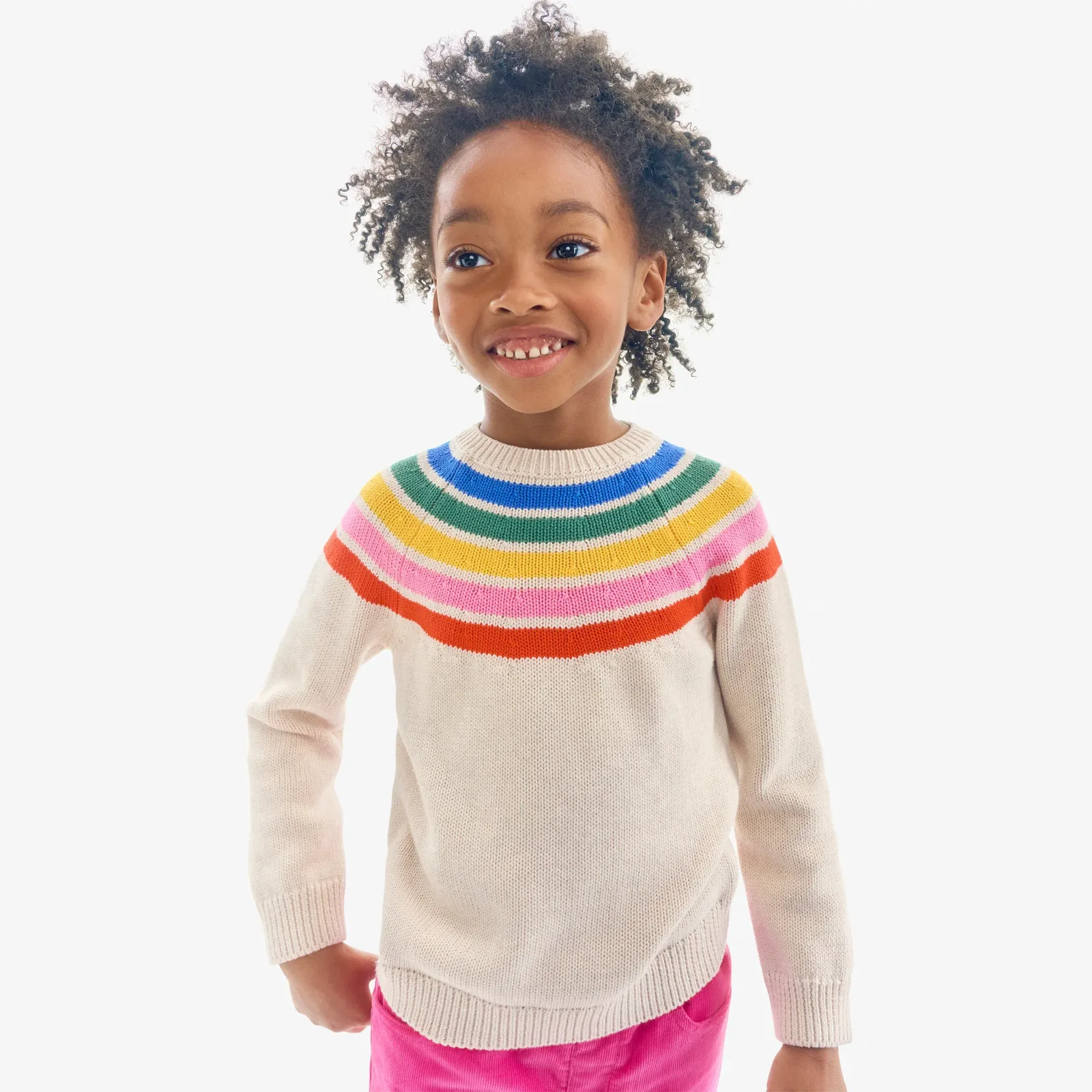 Kids sweater in placed rainbow