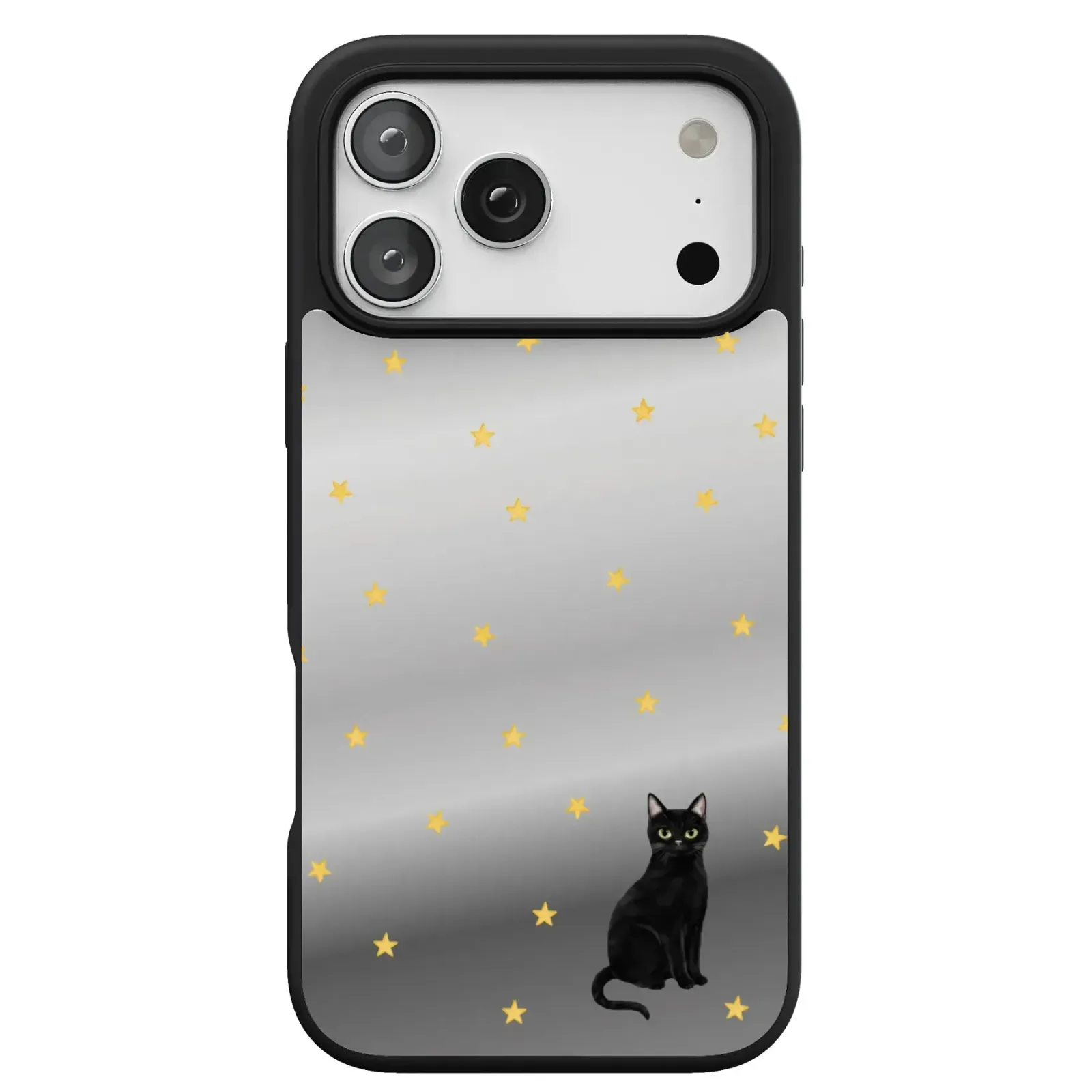 Black Meow-gic – Mirrored Cat Case
