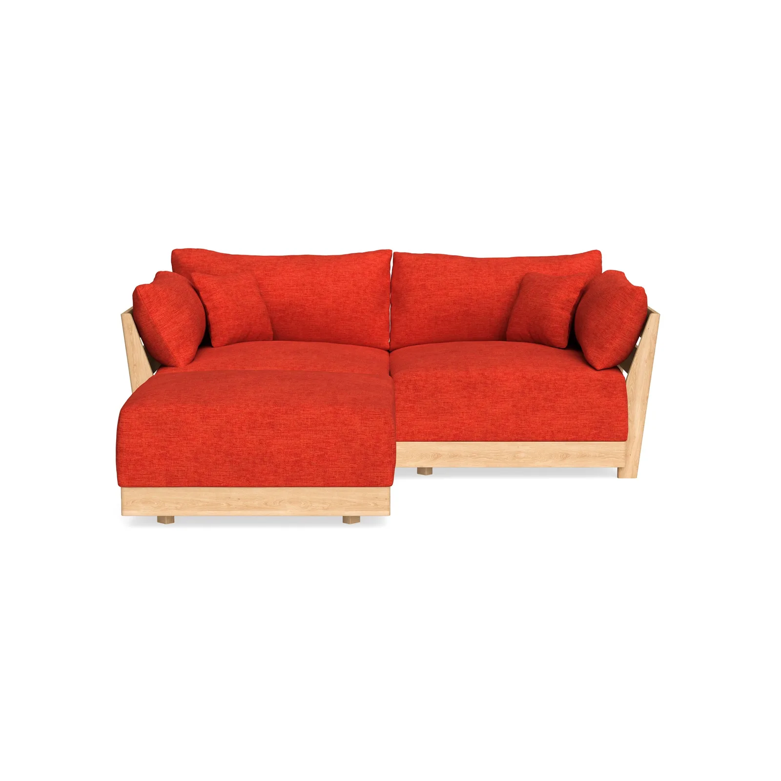 Slipcover Only – Modular Bondi 2-Seater Sectional in Poppy Orange