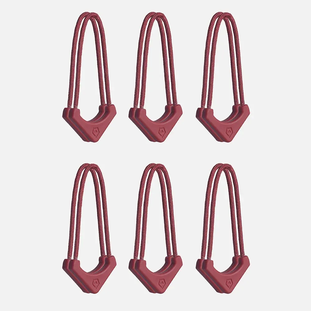 WORRYLESS® Locking Zipper Pullers in Rhone Burgundy