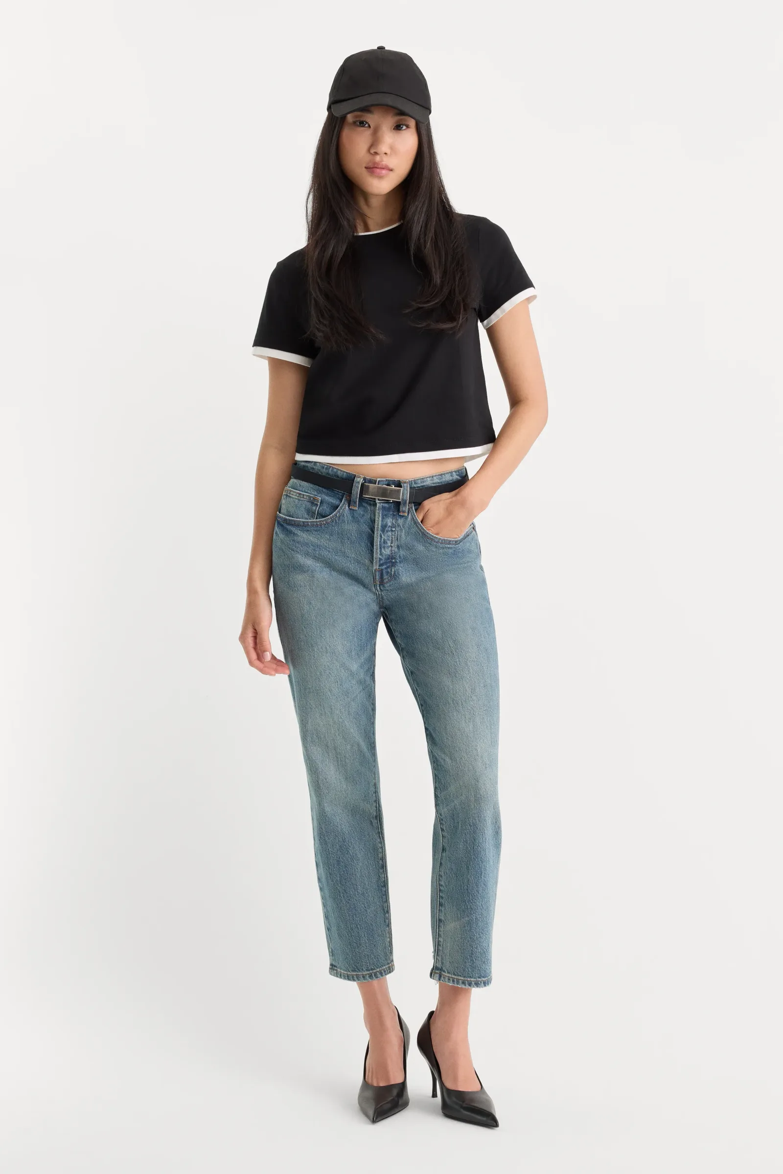 VINTAGE STRAIGHT ANKLE JEANS – OAK