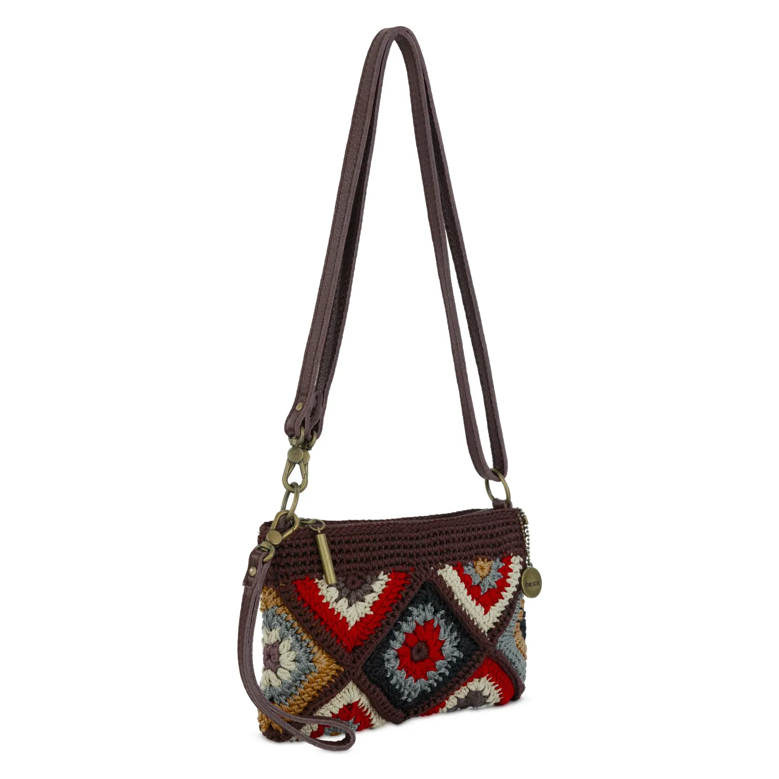 Vita Convertible Wristlet – Hand Crochet – Walnut Patch
