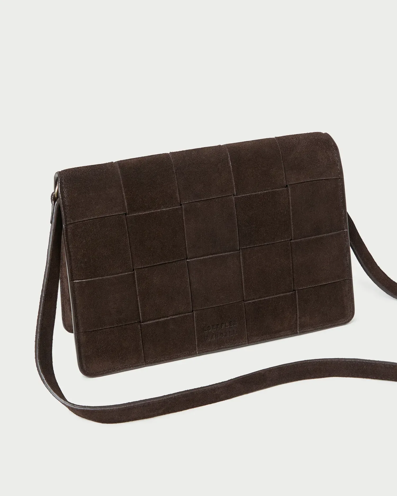 Delphine Brown Suede Shoulder Bag