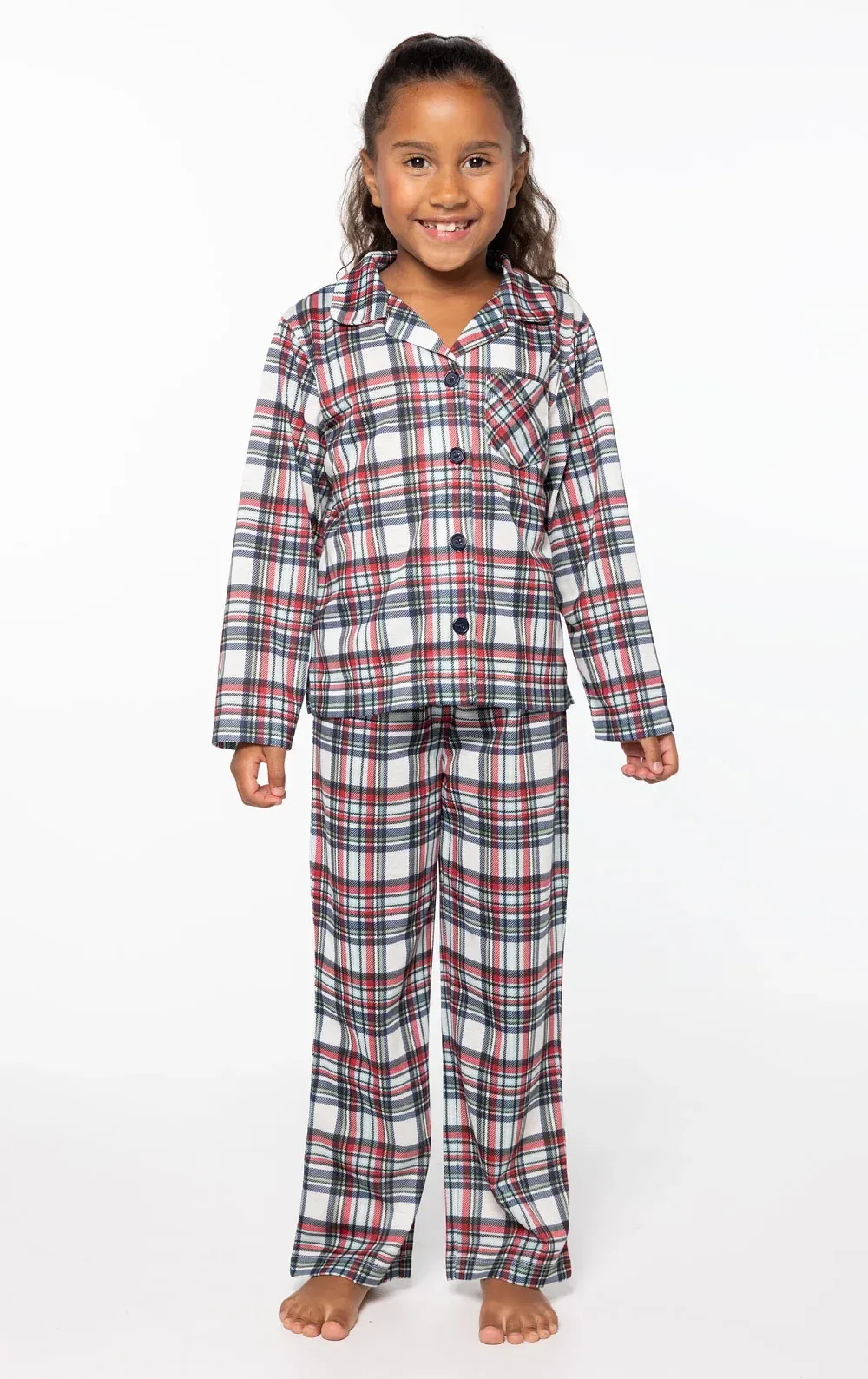 Farrell Plaid Unisex Kids Button-Front Pajamas – Dad and Me