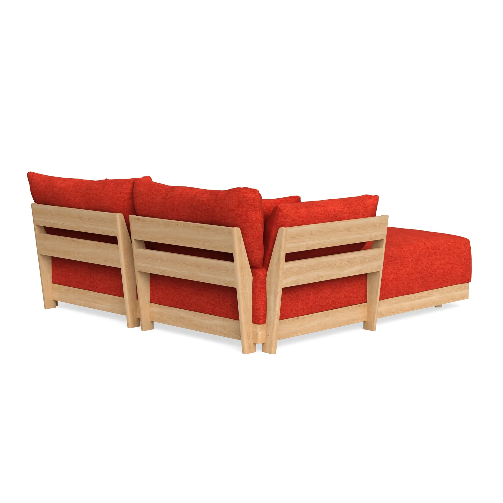 Slipcover Only – Modular Bondi 2-Seater Sectional in Poppy Orange