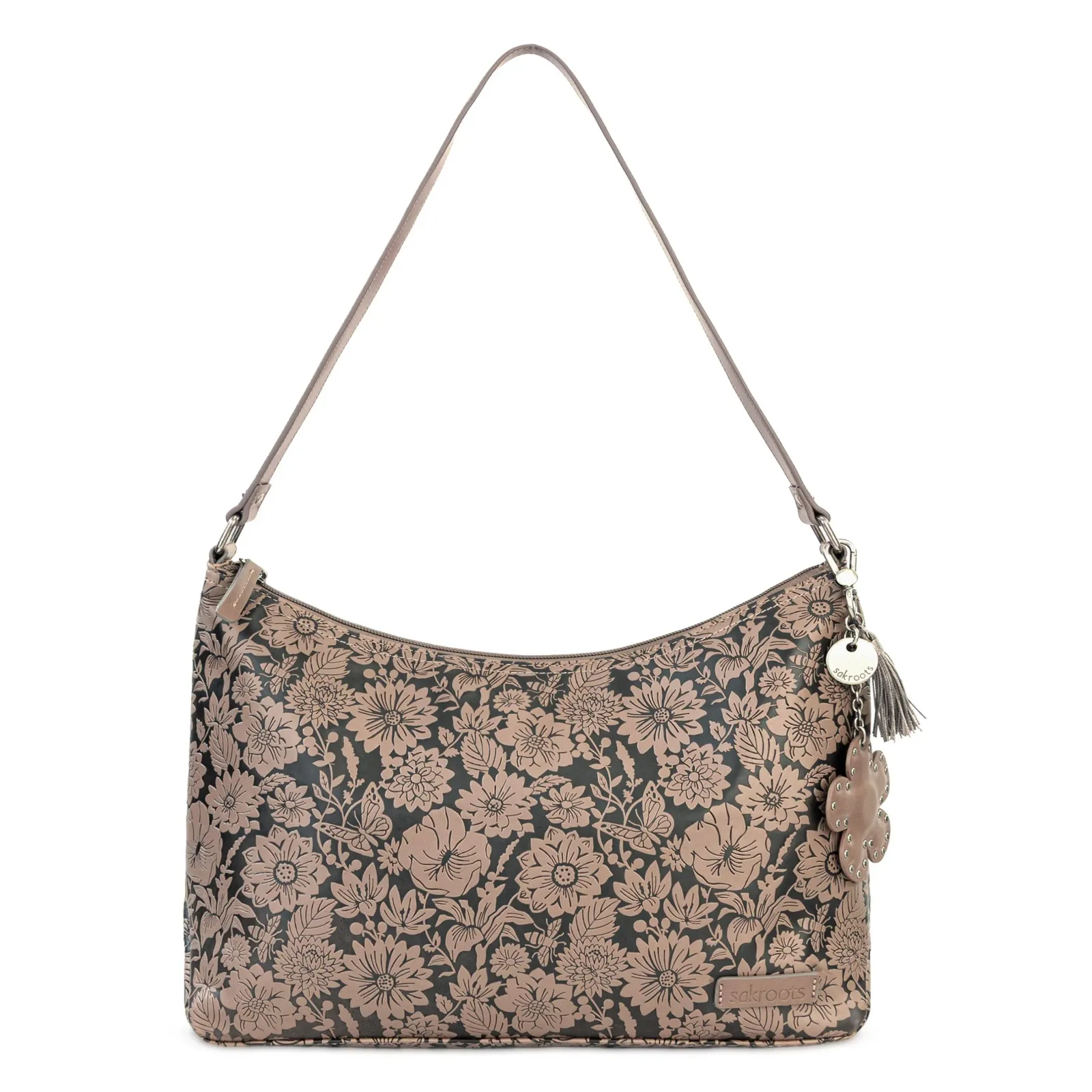 Banyan Hobo – Vegan Leather – Mushroom In Bloom Embossed
