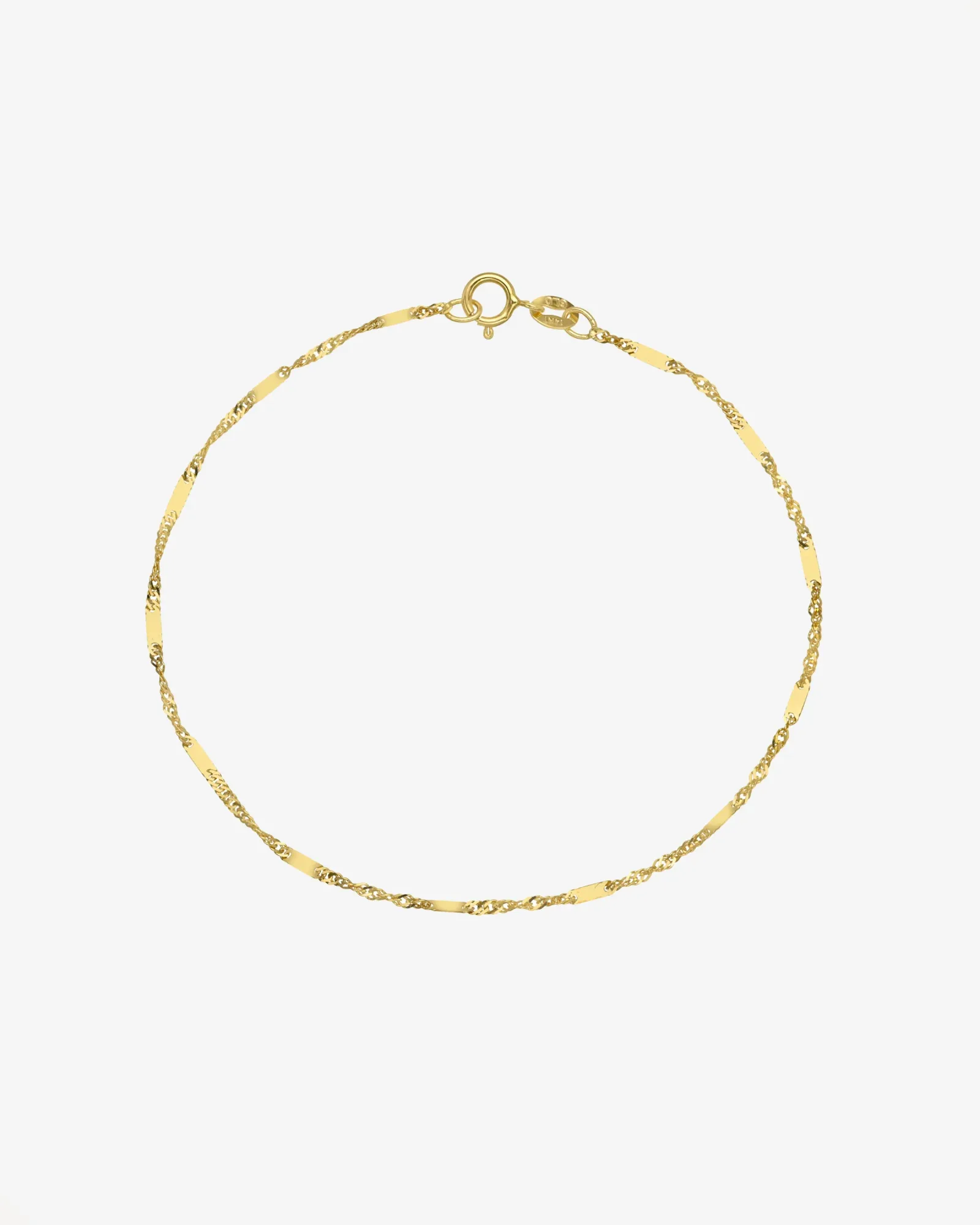 14k Mini Twisted Segmented Bracelet
