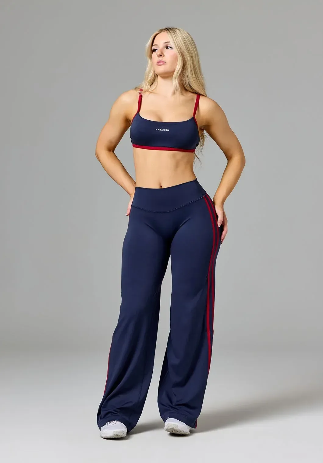 Reluna™ Double Stripe Sculptseam® Mid-Rise Straight Leg Pant Short Nightshade